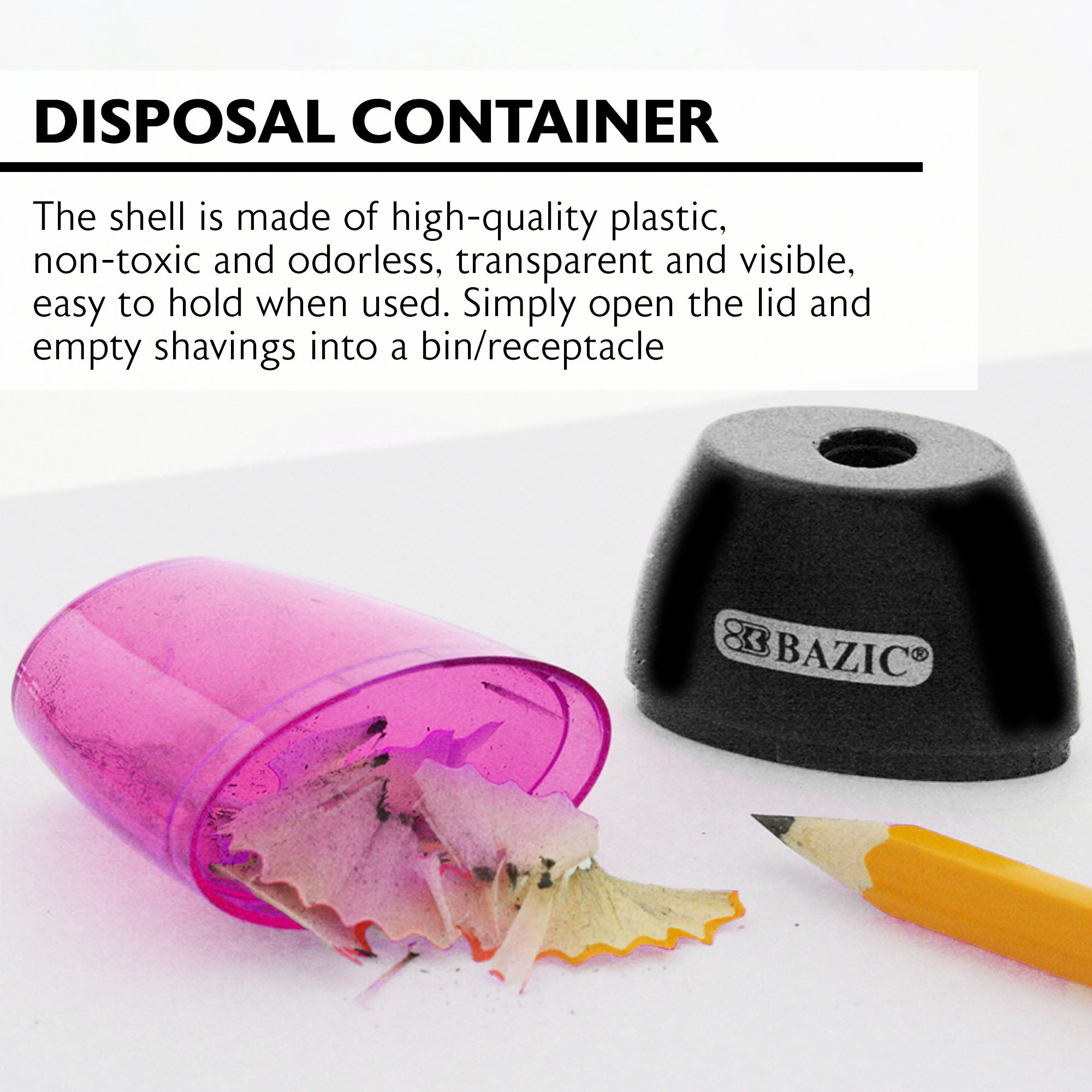 Single Hole Pencil Sharpeners with Receptacle