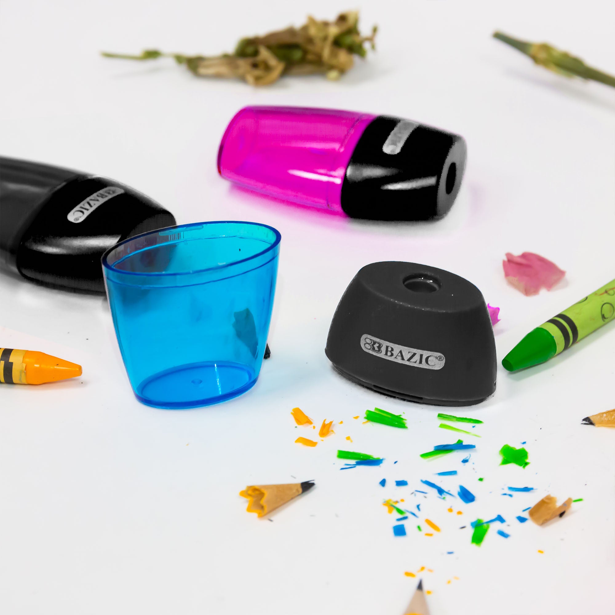 Single Hole Pencil Sharpeners with Receptacle
