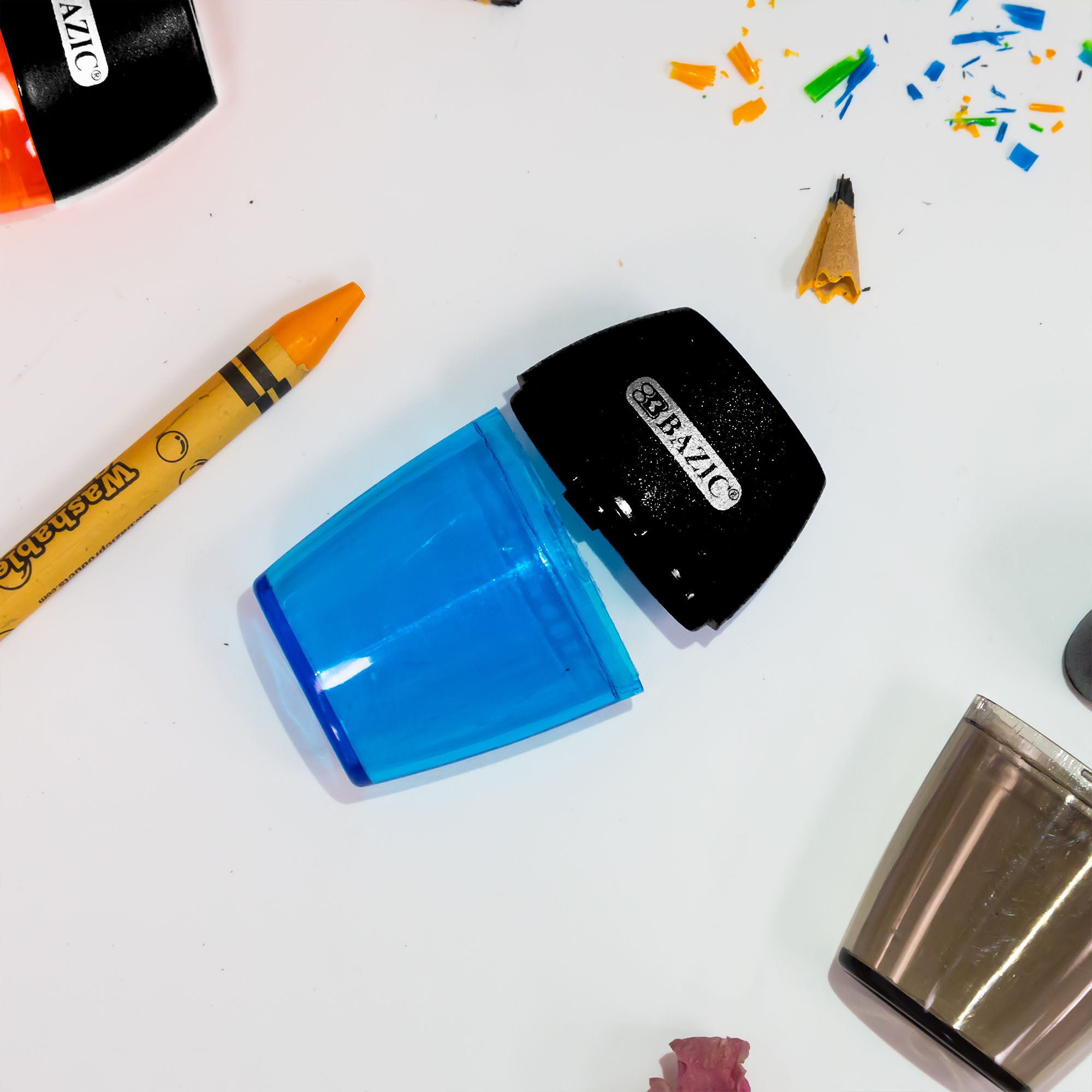 Single Hole Pencil Sharpeners with Receptacle