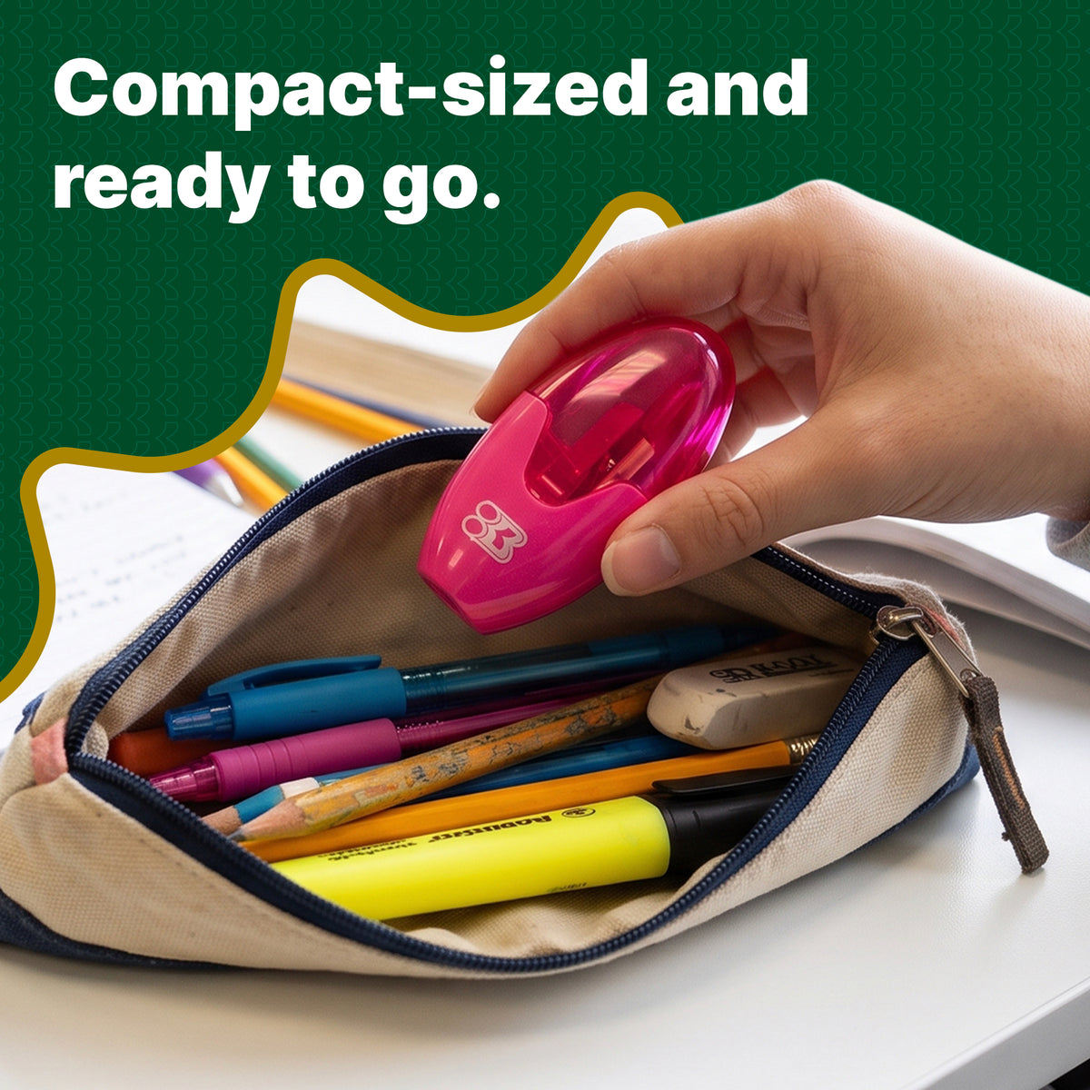 Single Hole Pencil Sharpeners with Receptacle