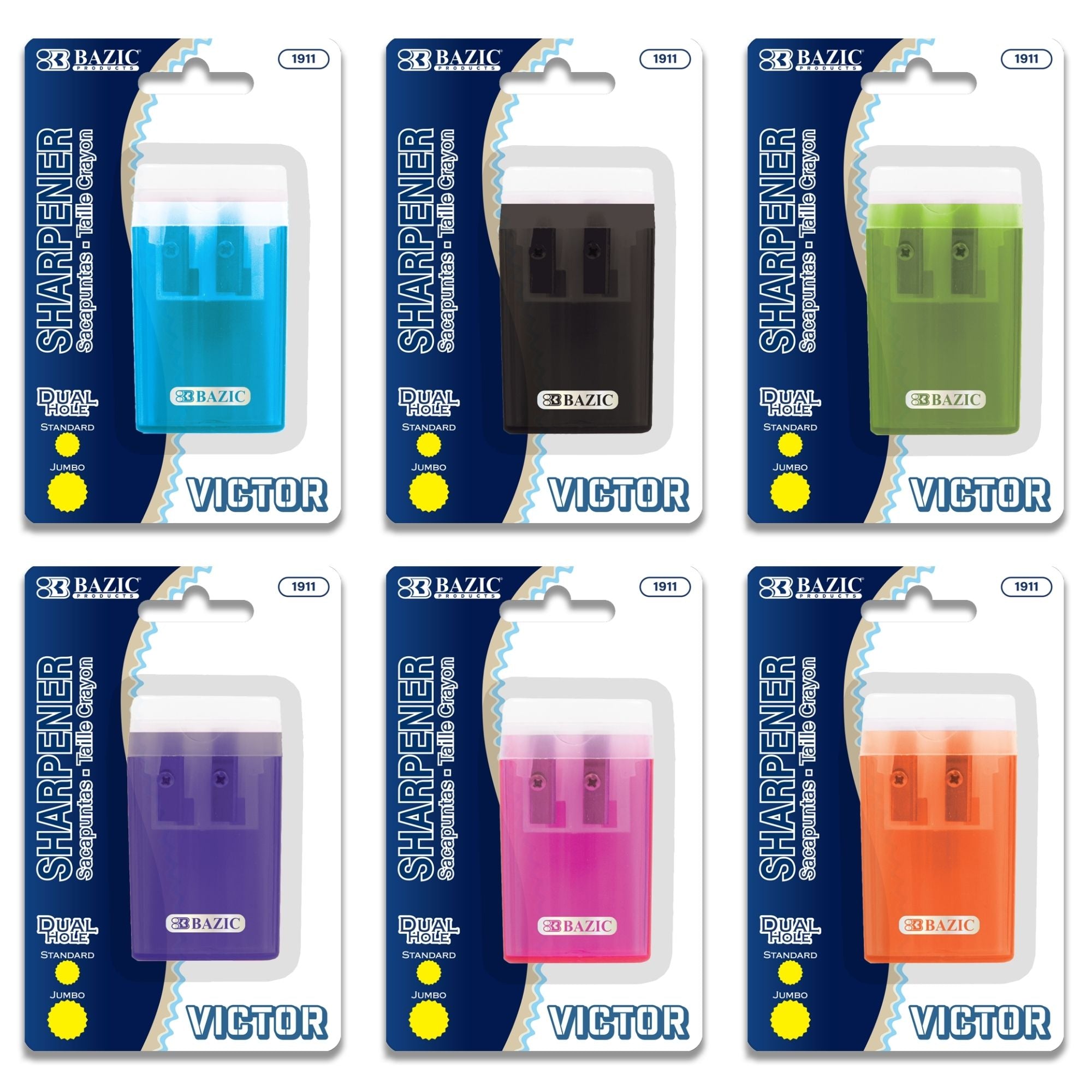 Victor Dual Hole Sharpener w/ Lid & Receptacle