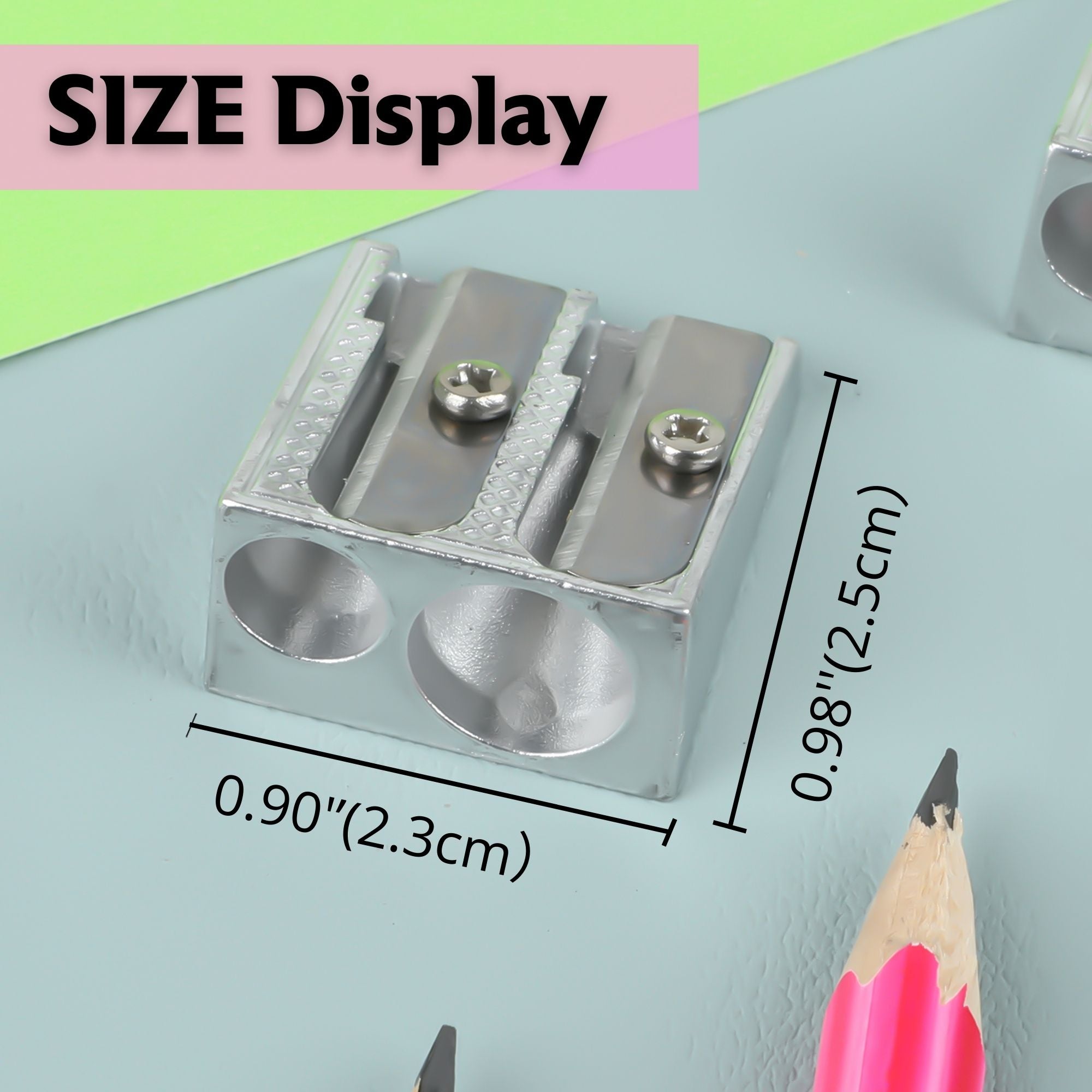 Dual Hole Metal Pencil Sharpeners, Aluminum – BAZIC Store