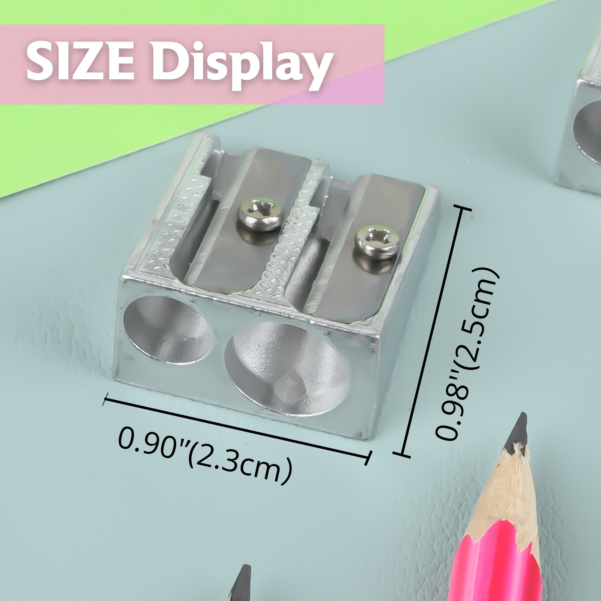 Dual Hole Metal Pencil Sharpener (3/Pack)