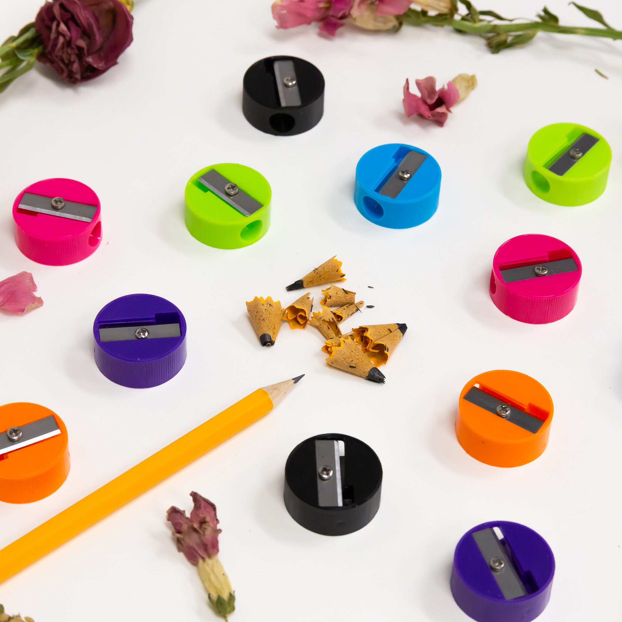 Pencil Sharpeners, 12 Count Manual Round Sharpeners