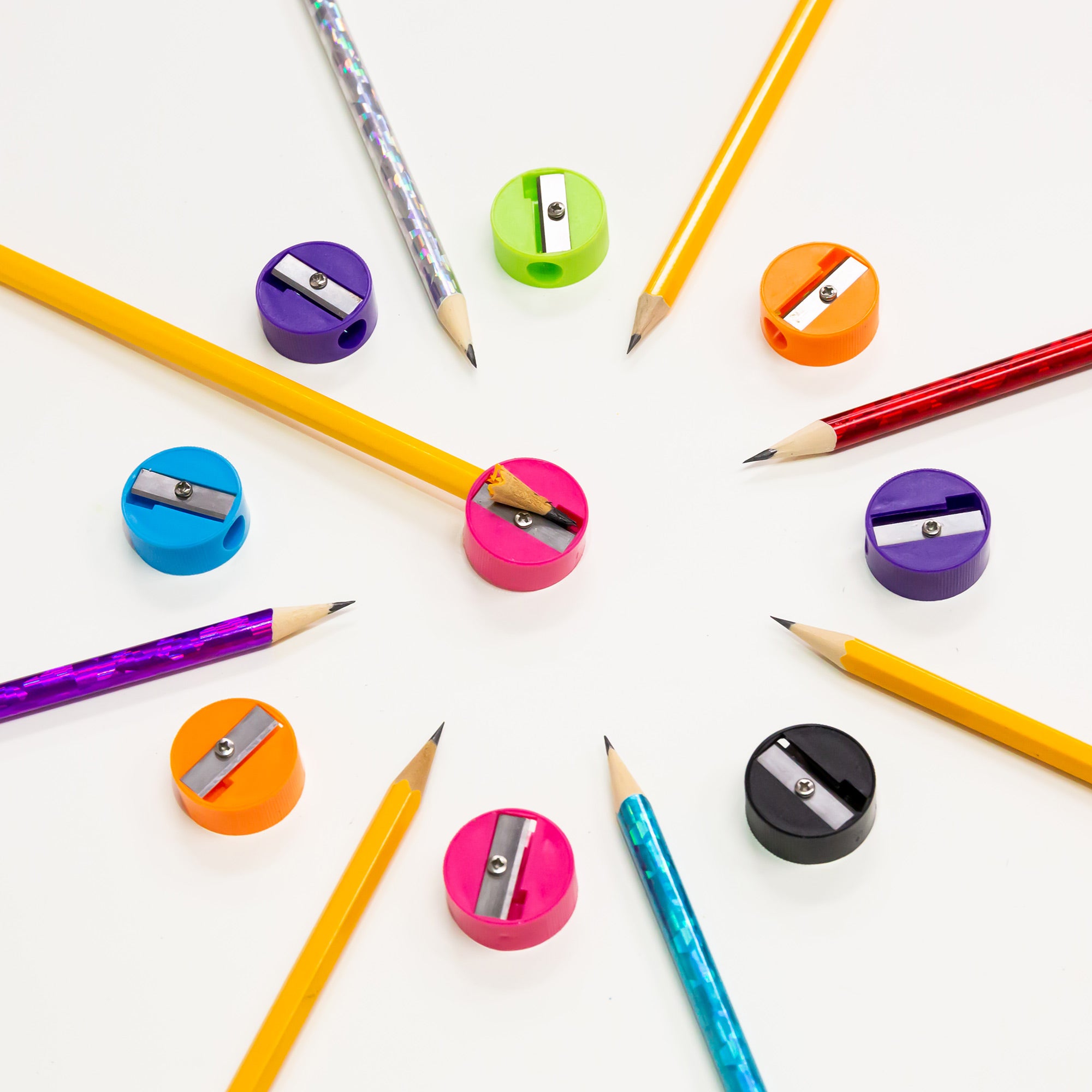 Pencil Sharpeners, 12 Count Manual Round Sharpeners