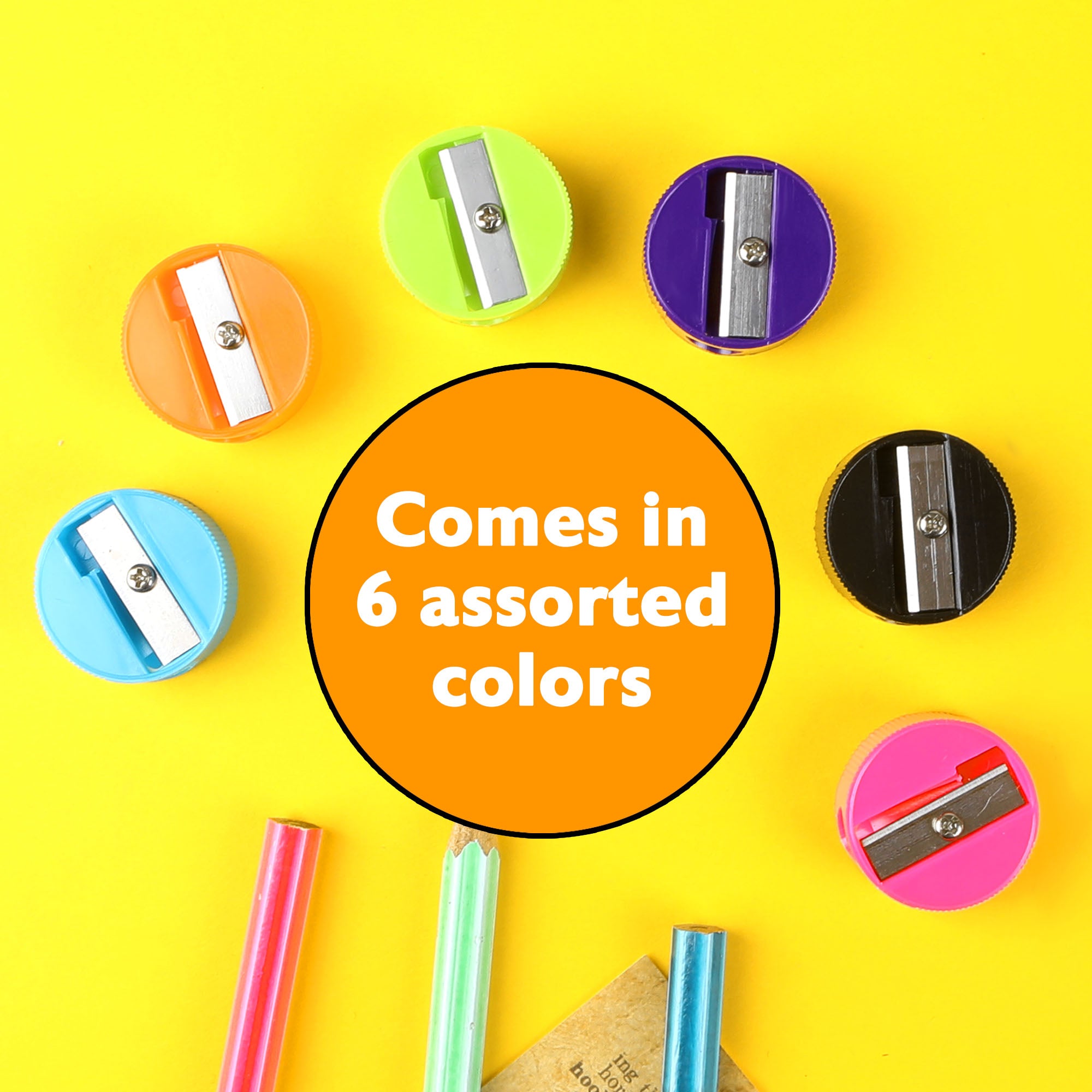 Luna Single-Hole Pencil Sharpeners, 12 Count