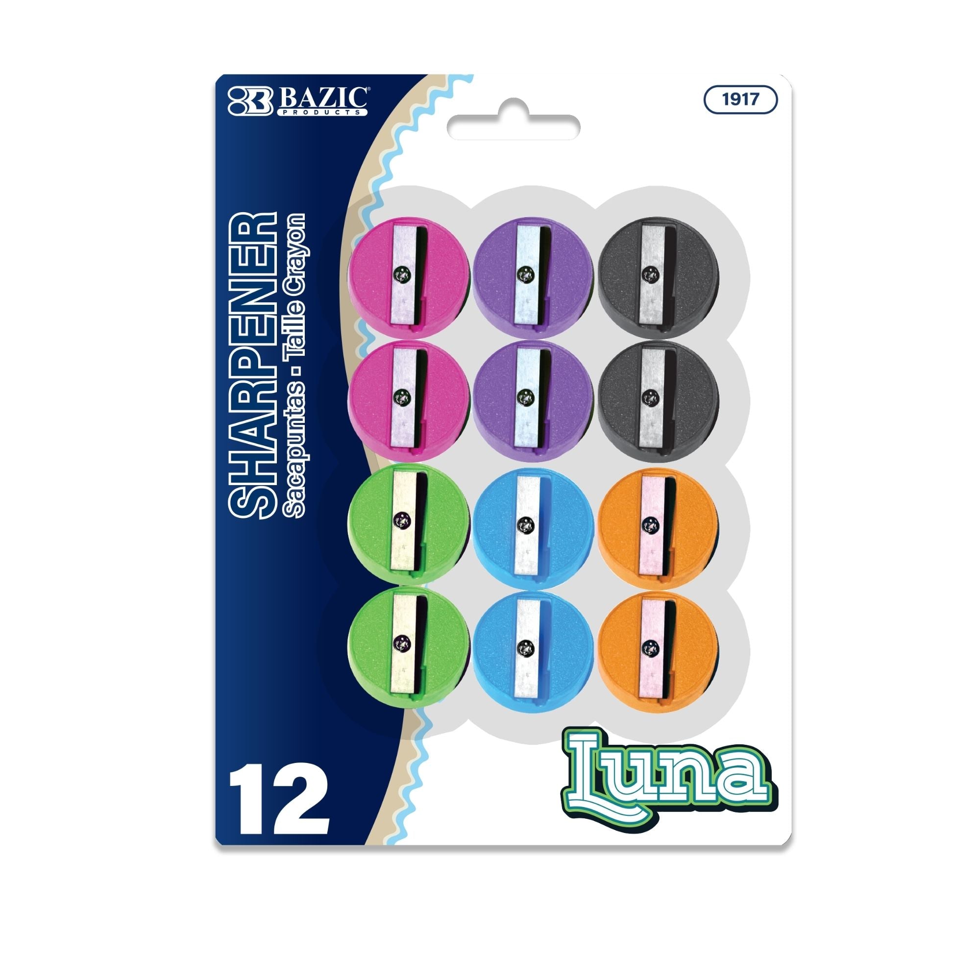 Pencil Sharpeners, 12 Count Manual Round Sharpeners
