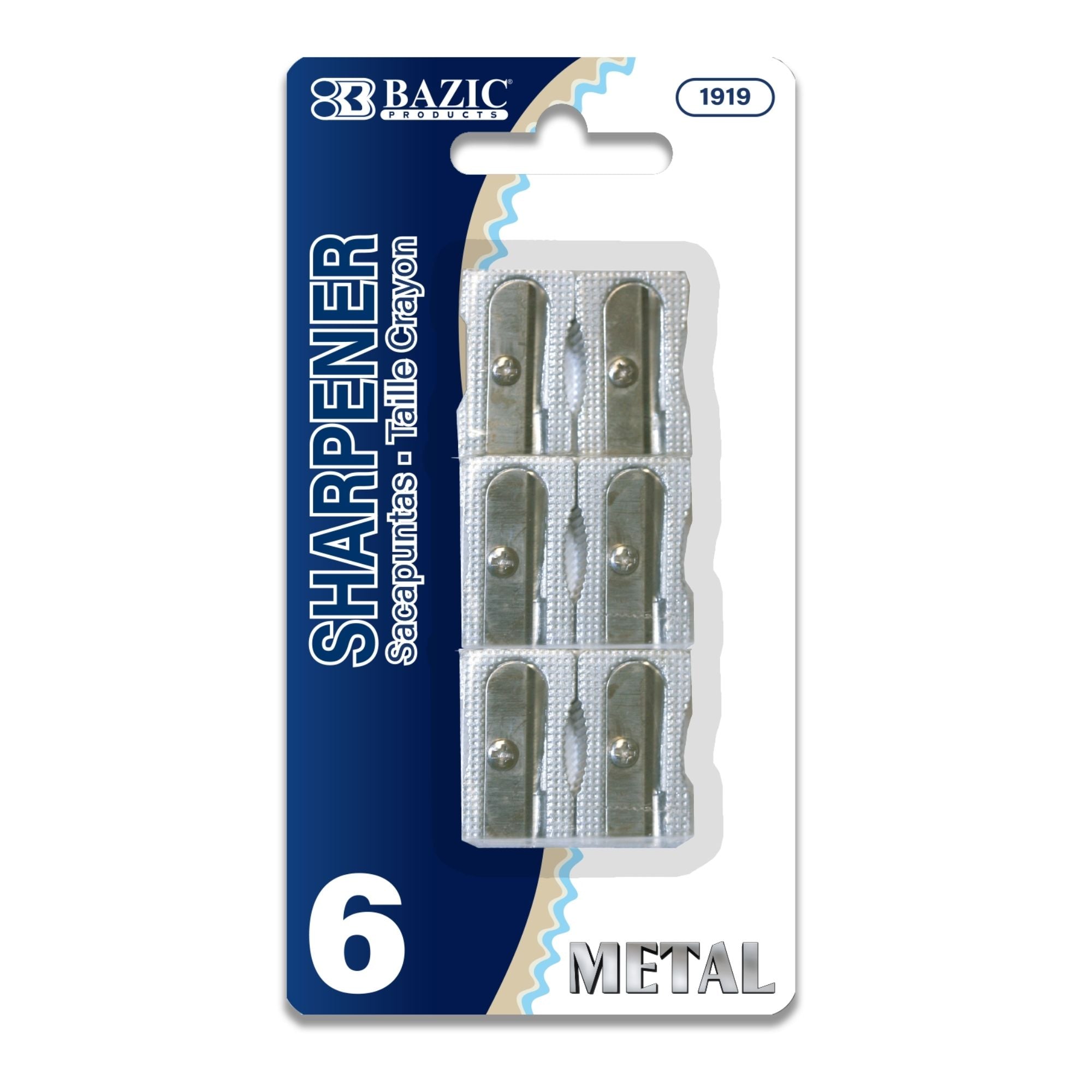 Metal Pencil Sharpener, 6 Count