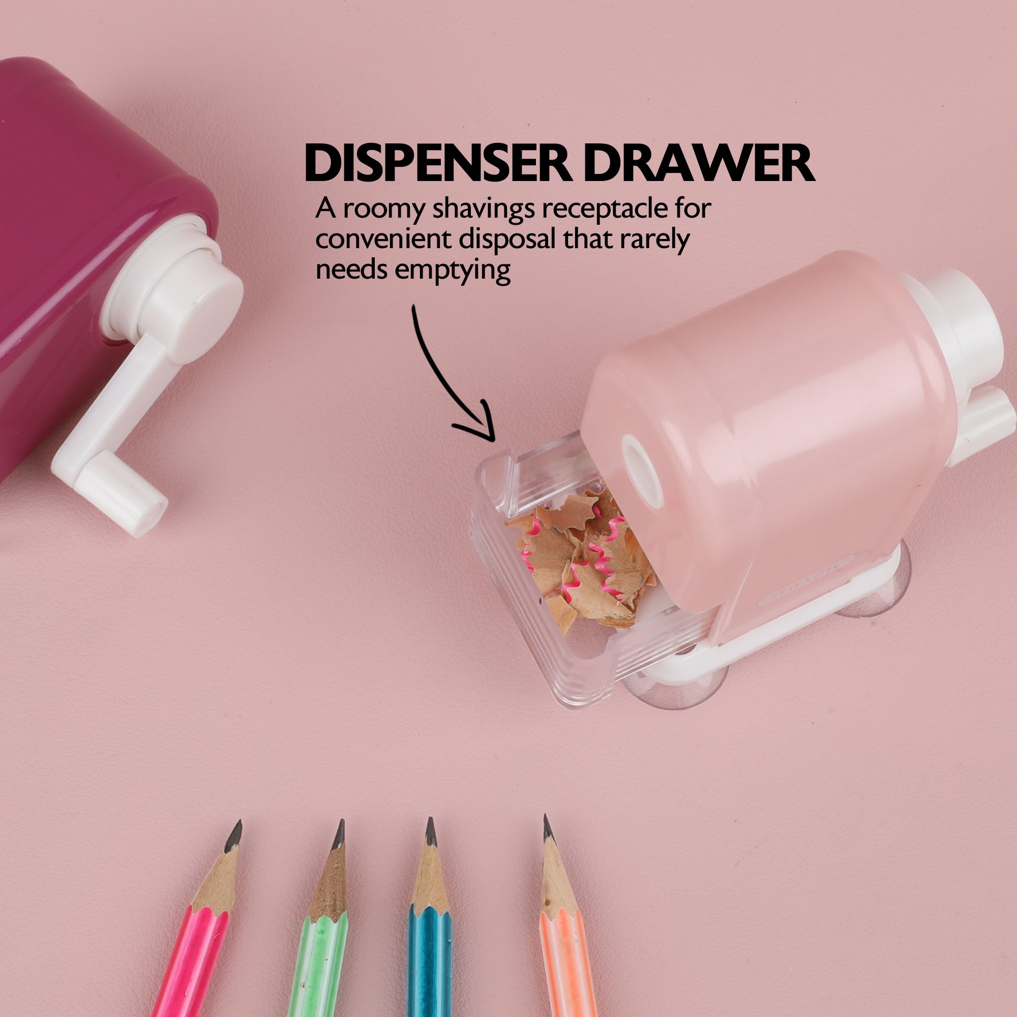 Dual-Hole Pencil Sharpeners, 1 Count, With Receptacle