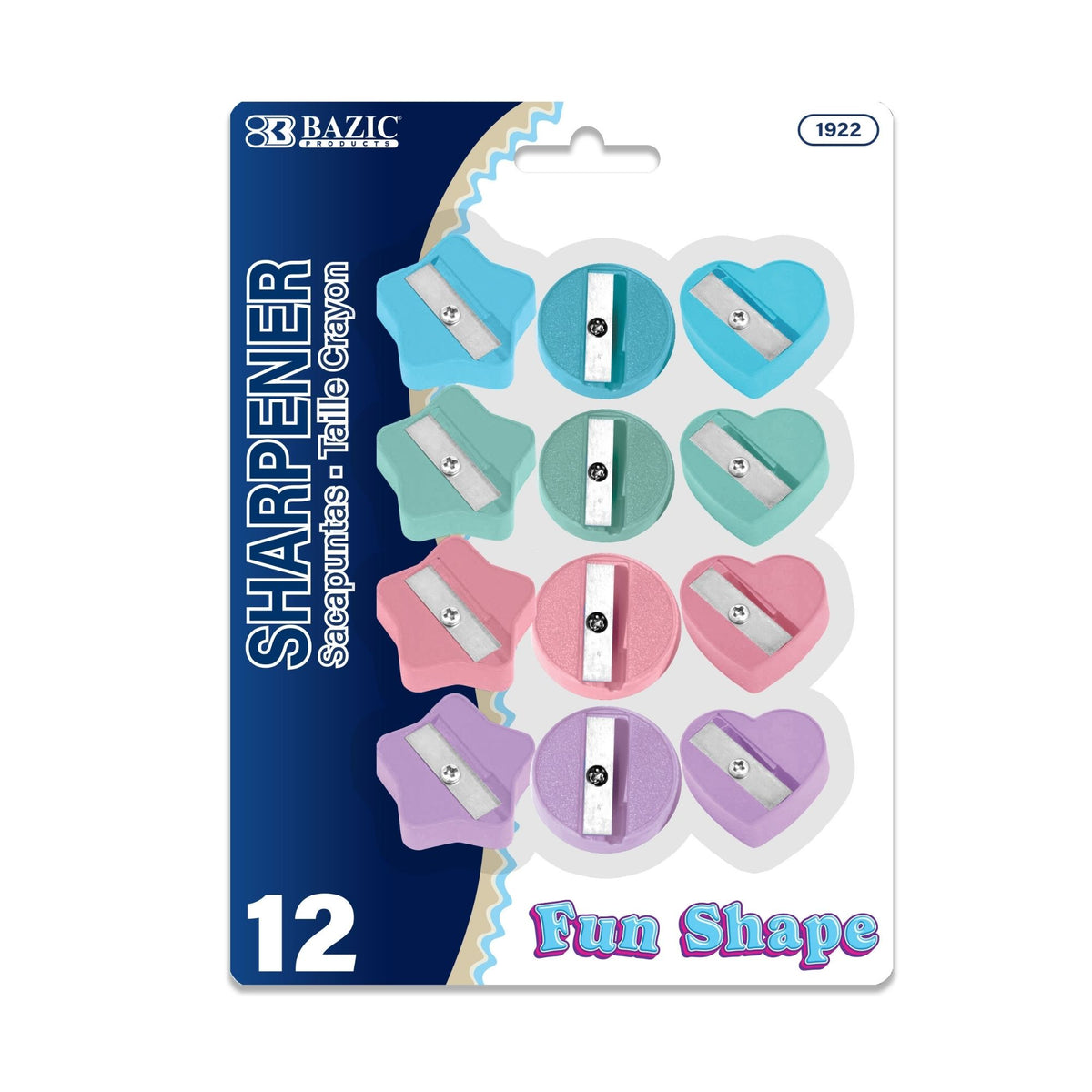 Single Hole Fun Shaped Pencil Sharpeners, Assorted