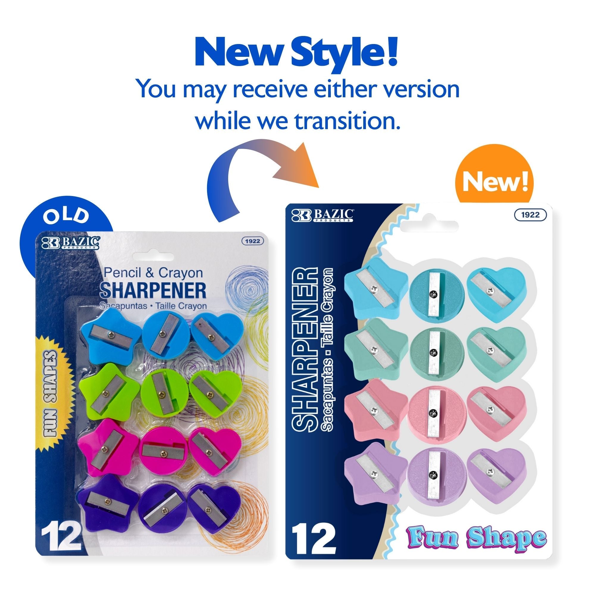 Fun Shaped Pencil Sharpener (12/Pack)
