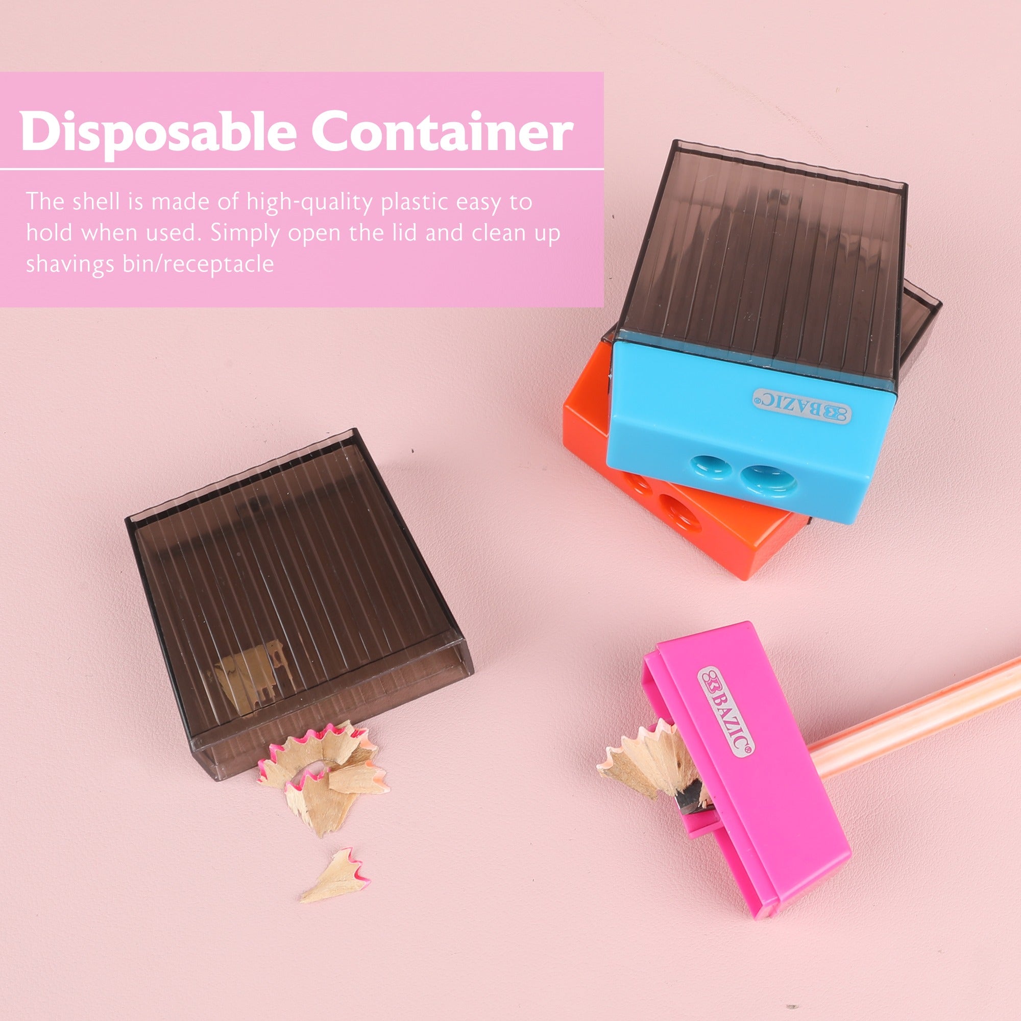 Harper Dual Hole Square Sharpener w/ Receptacle