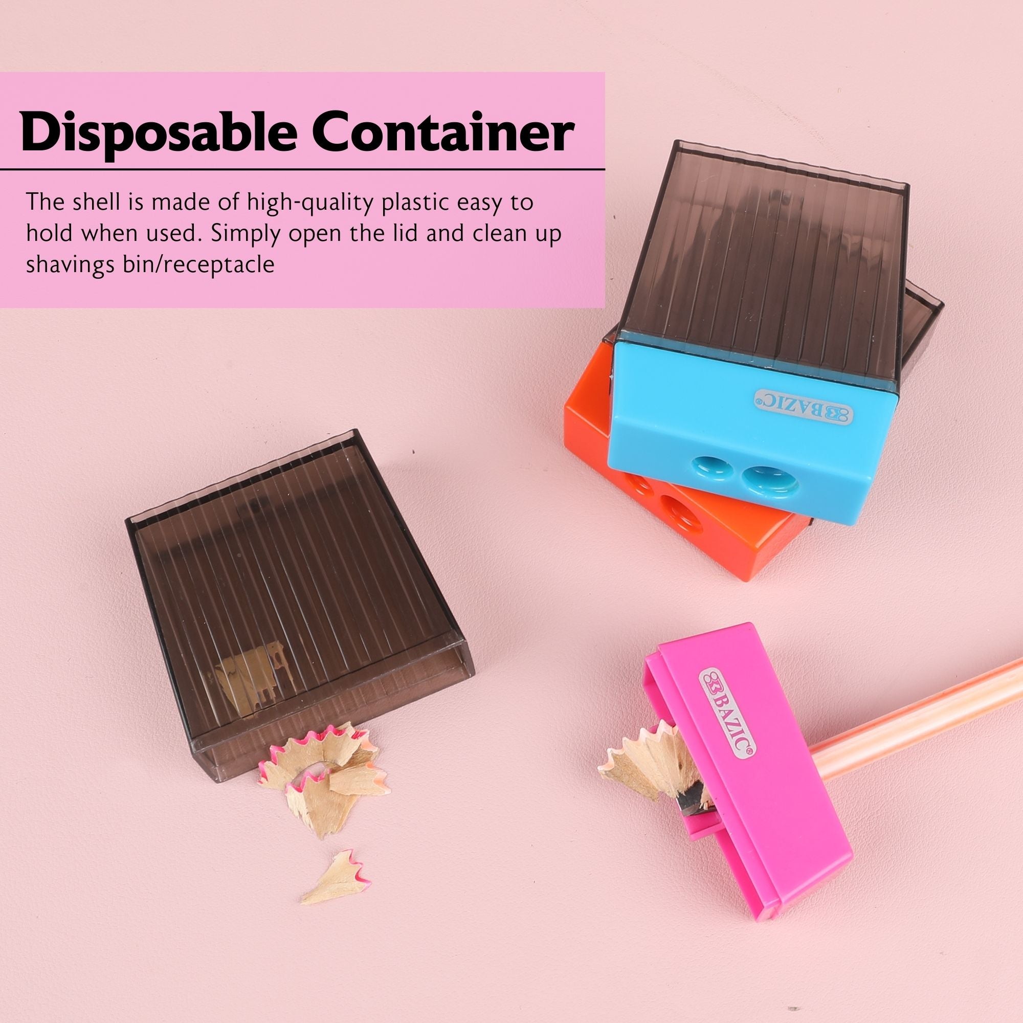 Harper Dual-Hole Pencil Sharpeners, 1 Count, With Receptacle