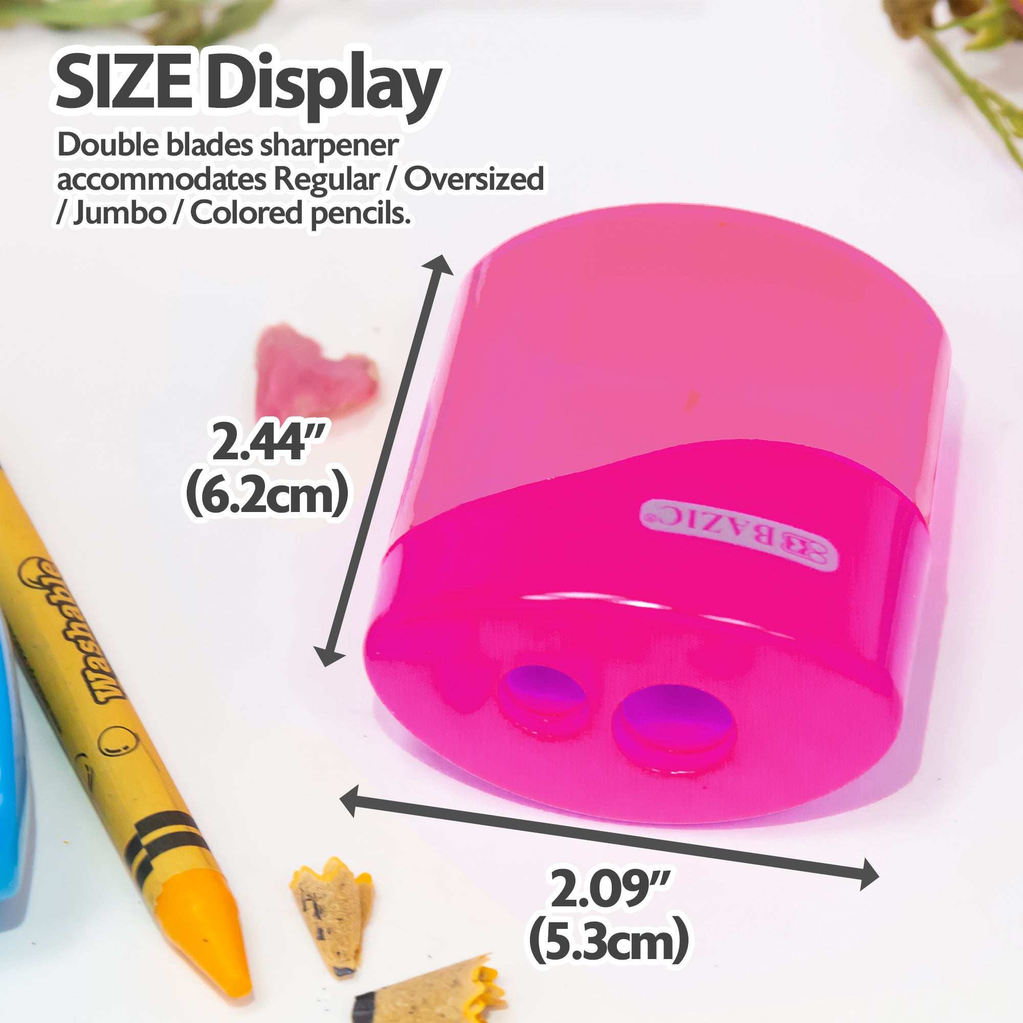 Sophie Dual Hole Sharpener w/ Square Receptacle (2/Pack)