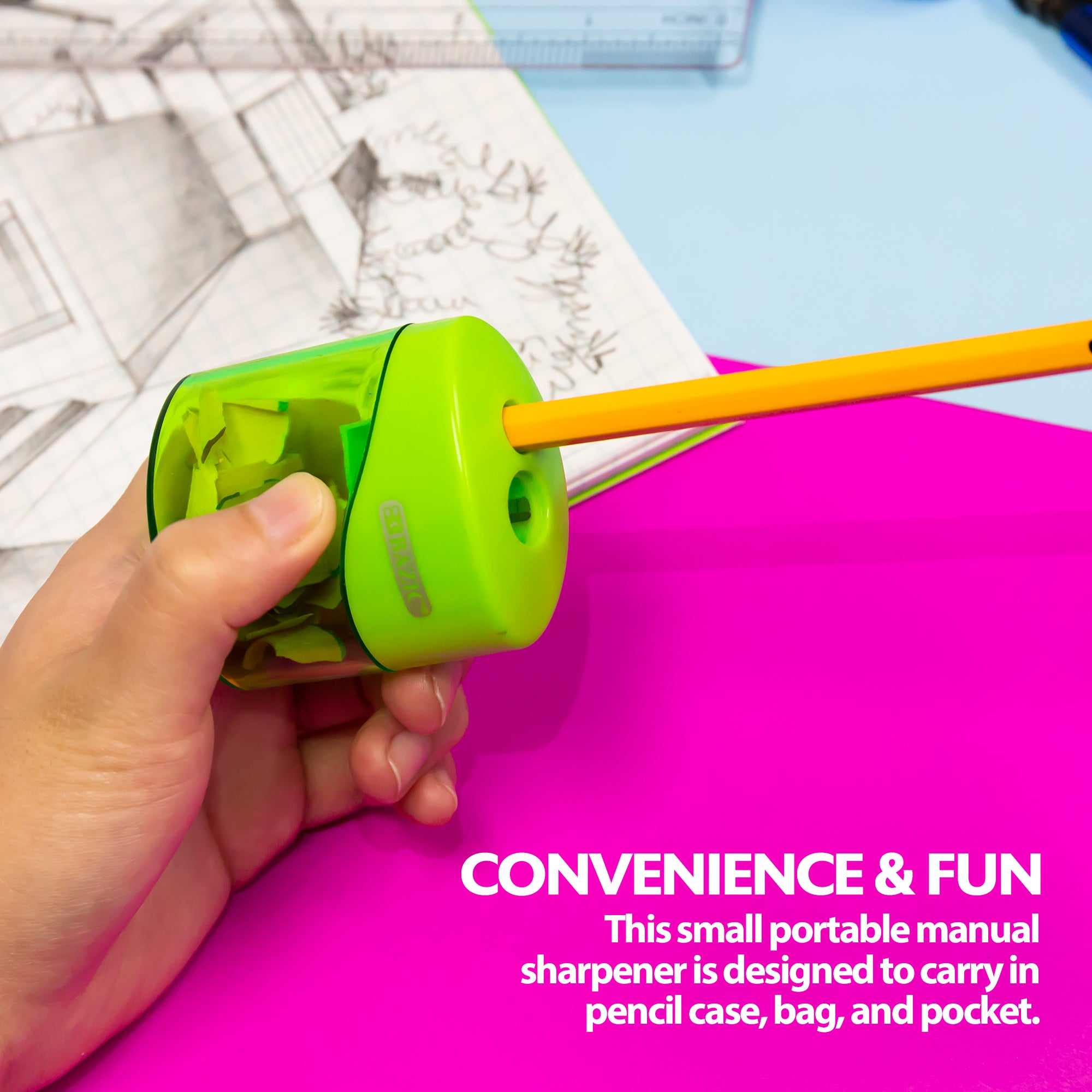 Sophie Dual Hole Sharpener w/ Square Receptacle (2/Pack)