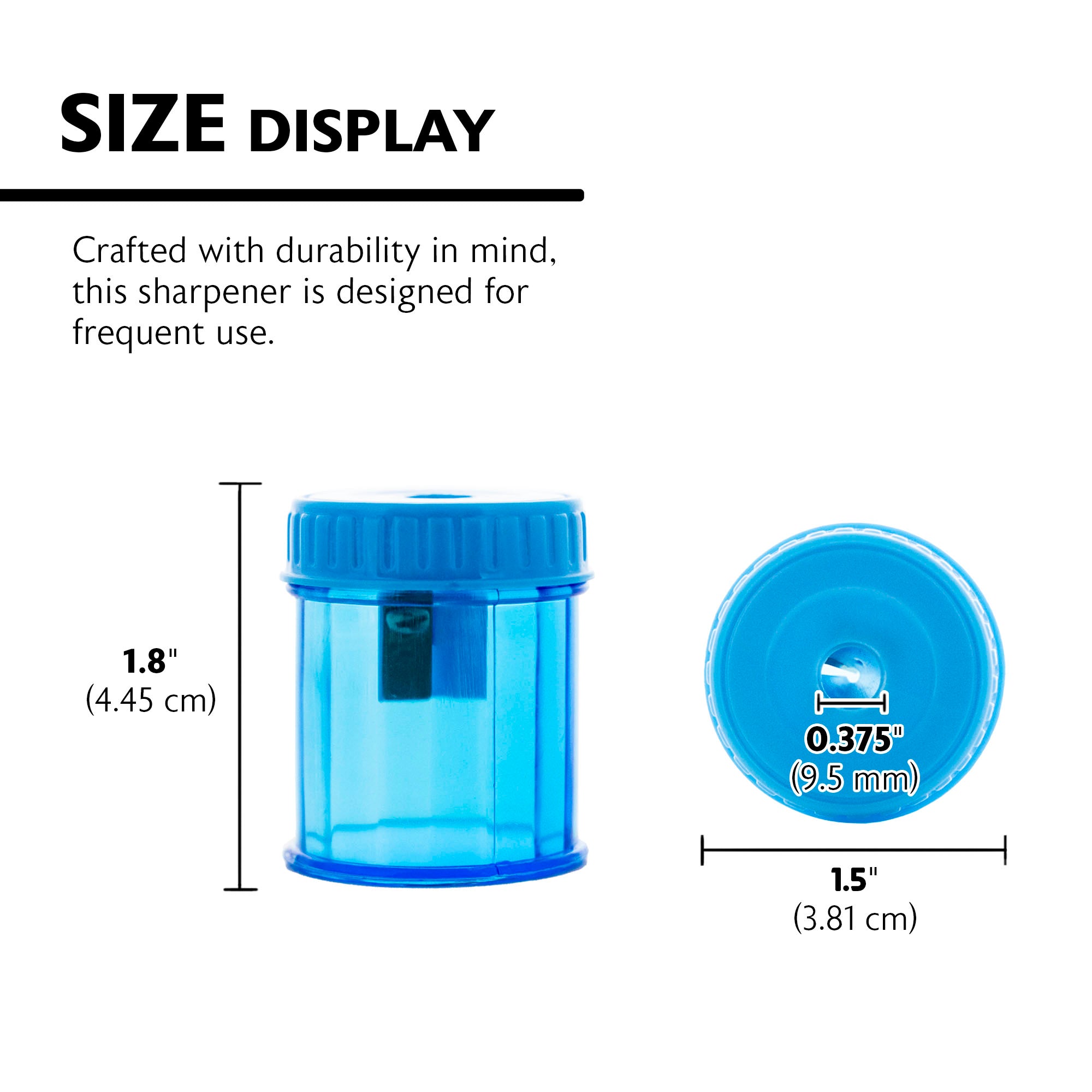 Ethan Single-Hole Pencil Sharpeners, 1 Count