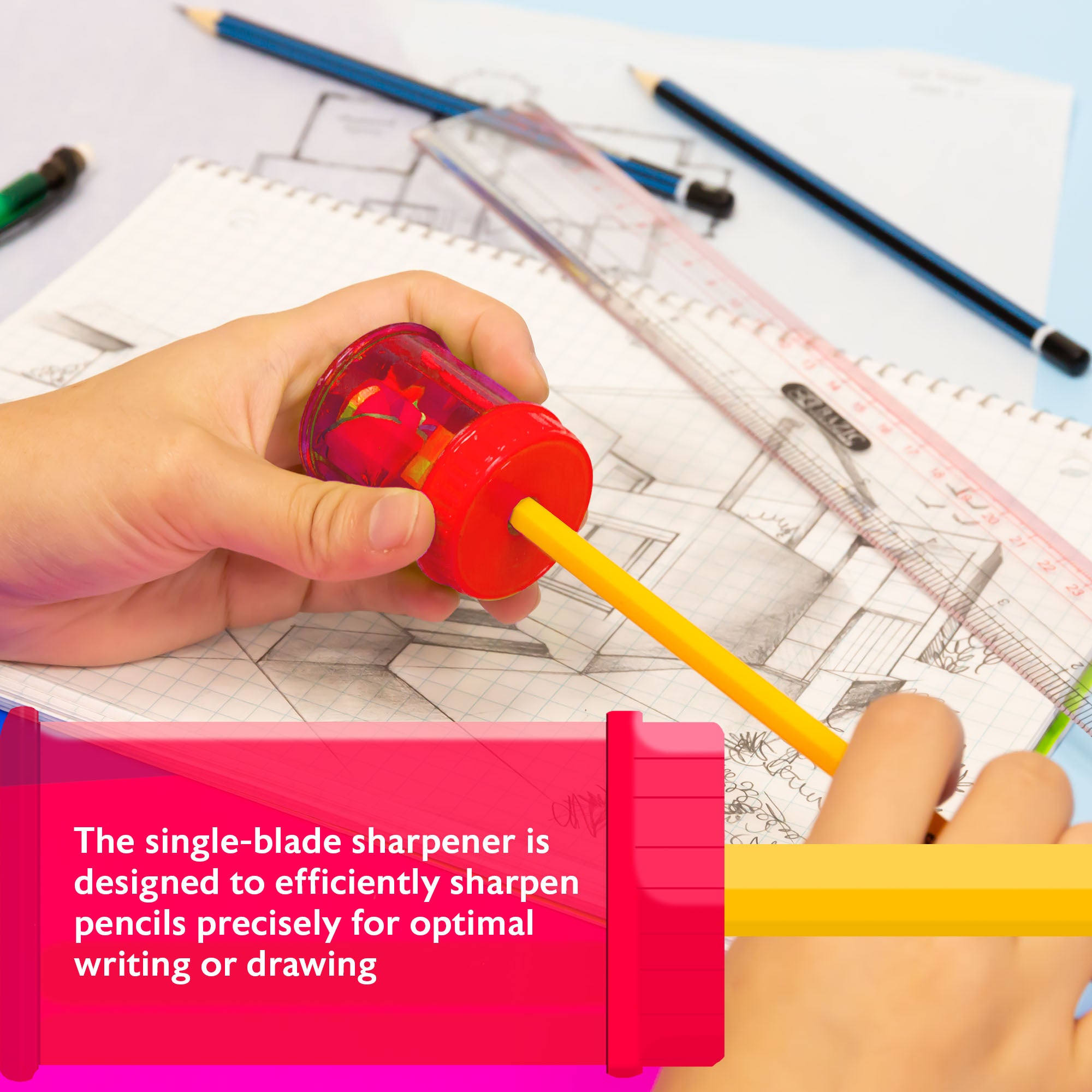 Ethan Single-Hole Pencil Sharpeners, 1 Count