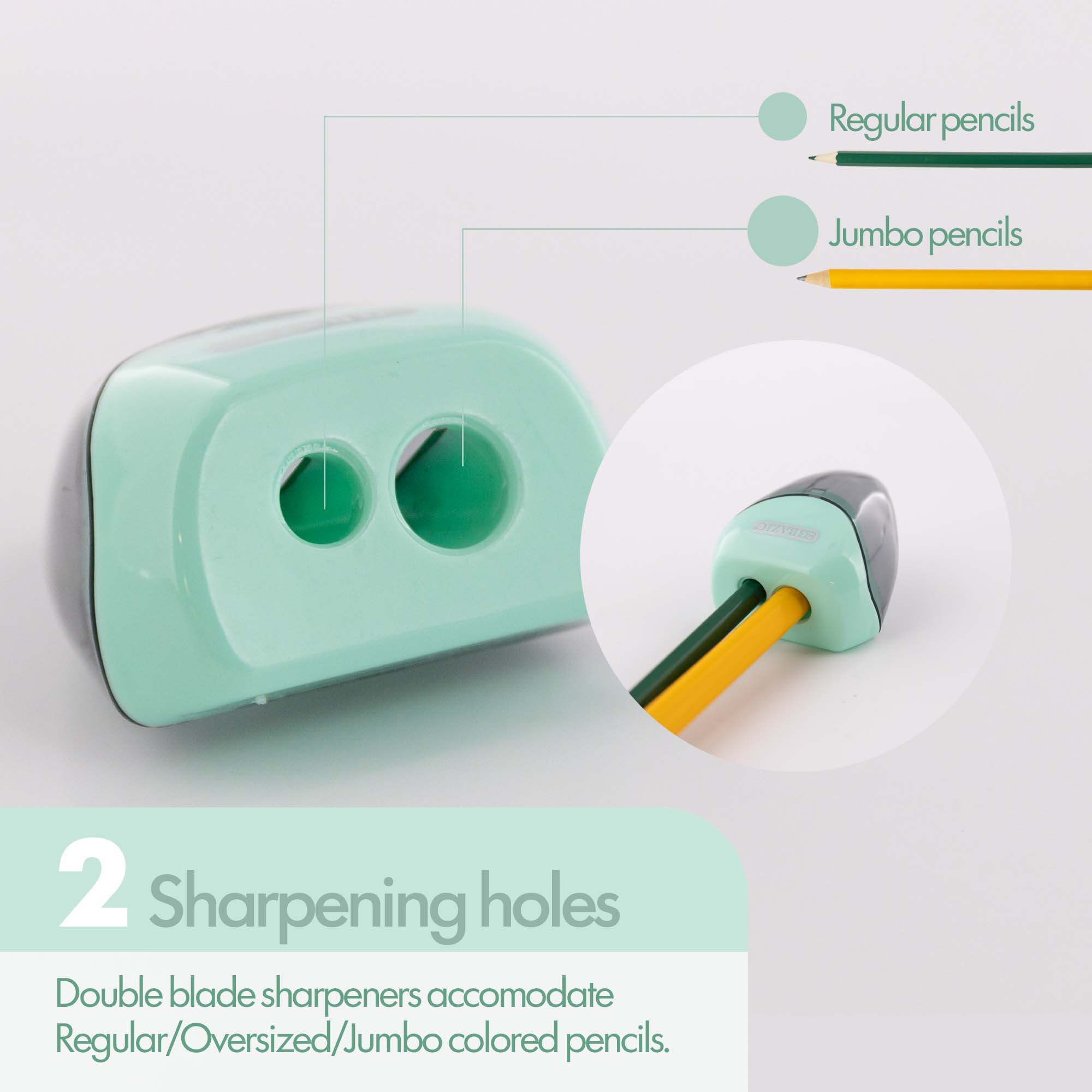 Kara Dual Hole Sharpener w/ Triangle Receptacle