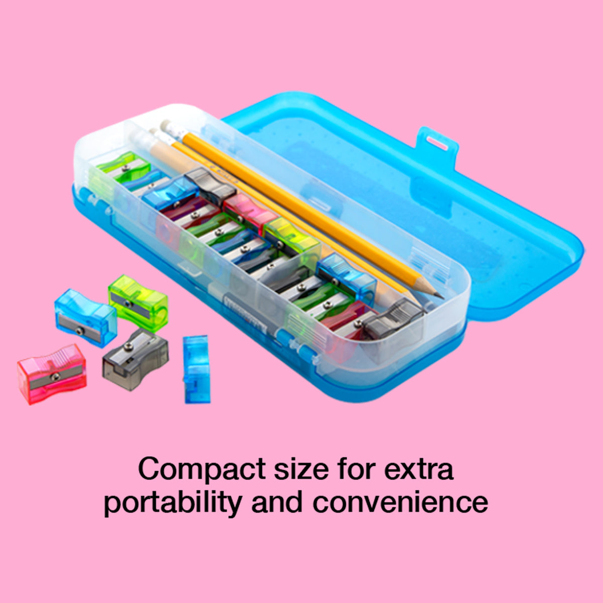 Single Hole Square Pencil Sharpeners, Steel Blade