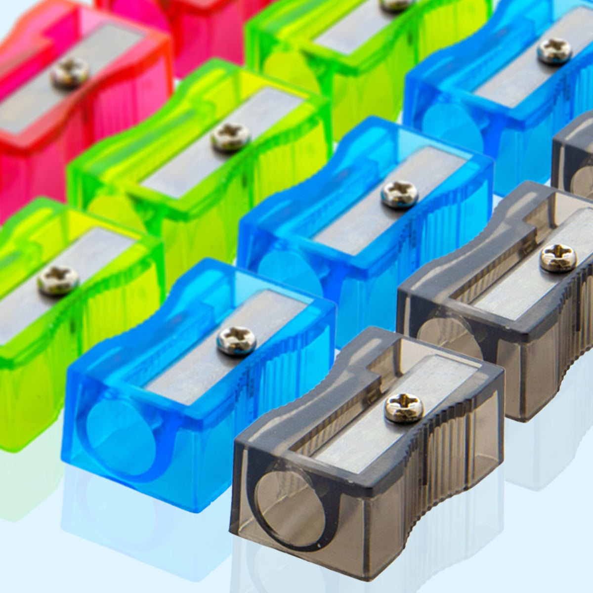 Single Hole Square Pencil Sharpeners, Steel Blade