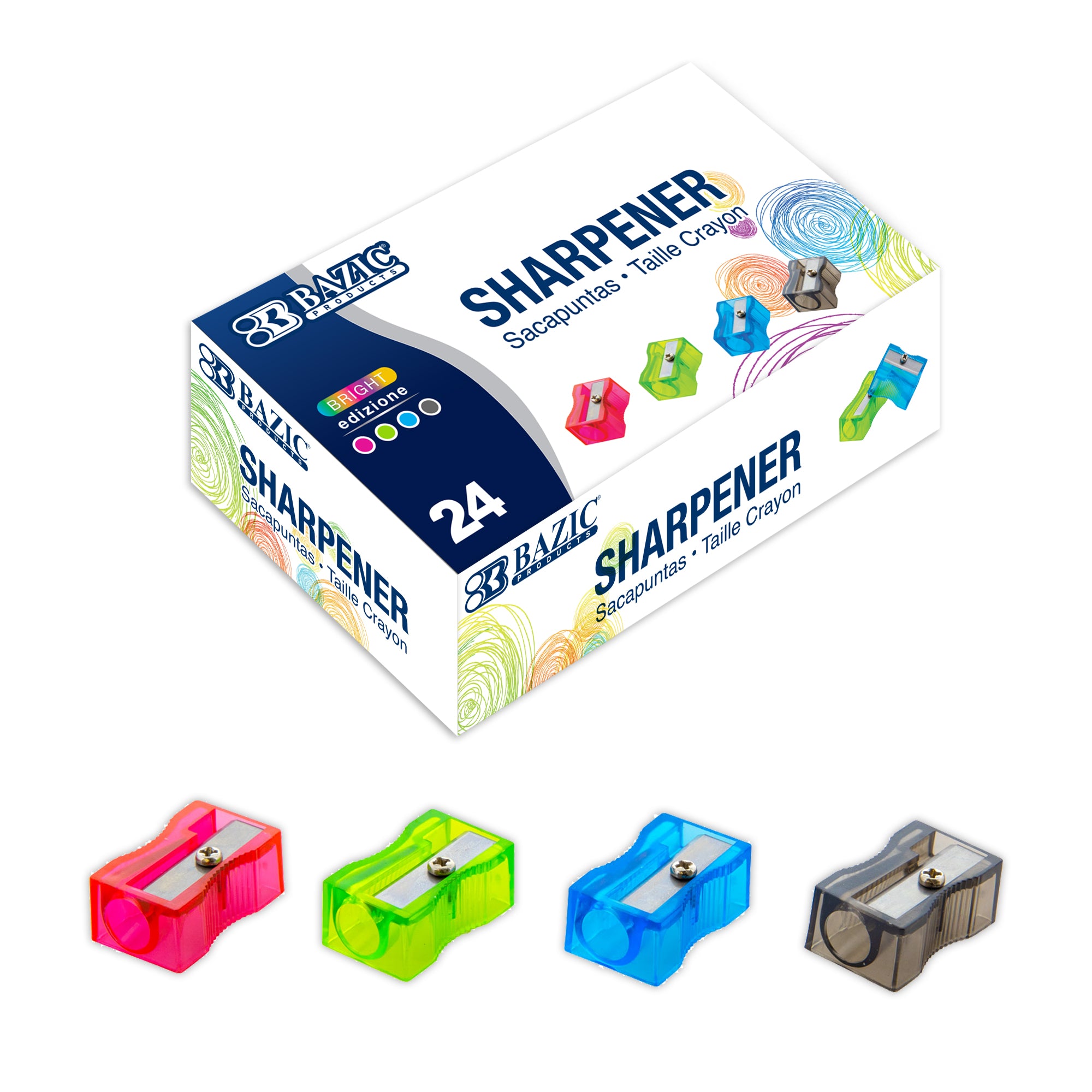 Coby Square Pencil Sharpener (24/Box)