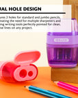 Mila Dual Hole Sharpener w/ Square Receptacle + Eraser