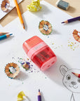 Mila Dual Hole Sharpener w/ Square Receptacle + Eraser