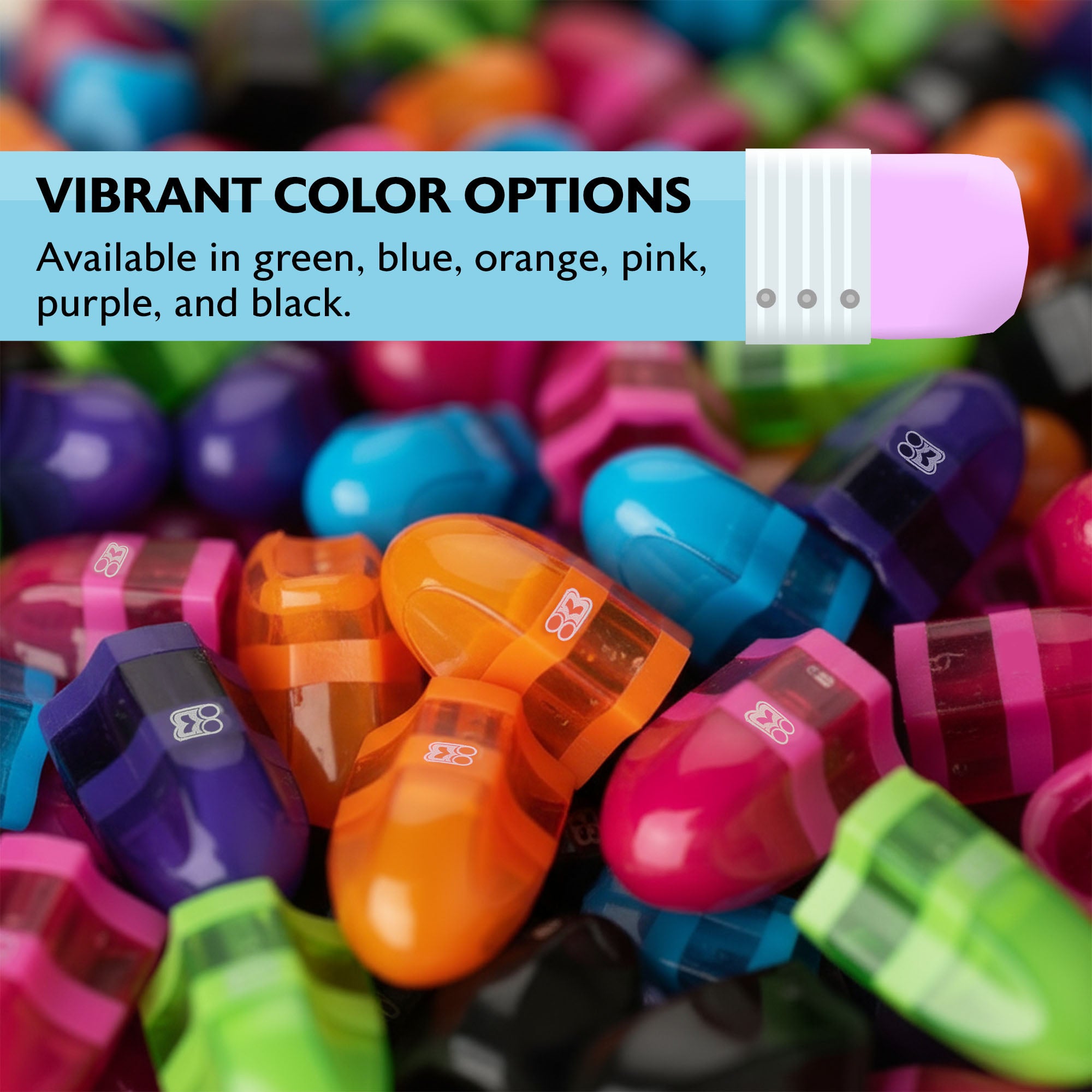 Connor Dual Hole Sharpener w/ Receptacle + Eraser