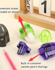 Connor Dual Hole Sharpener w/ Receptacle + Eraser