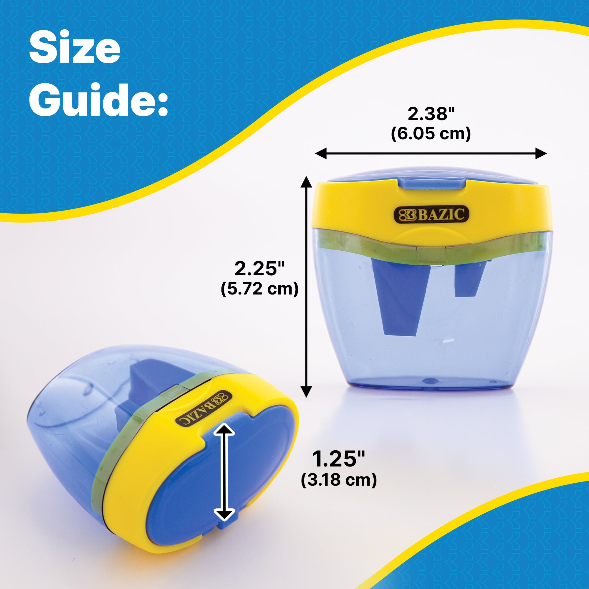 Triple Hole Pencil Sharpener w/ Receptacle, Standard Jumbo
