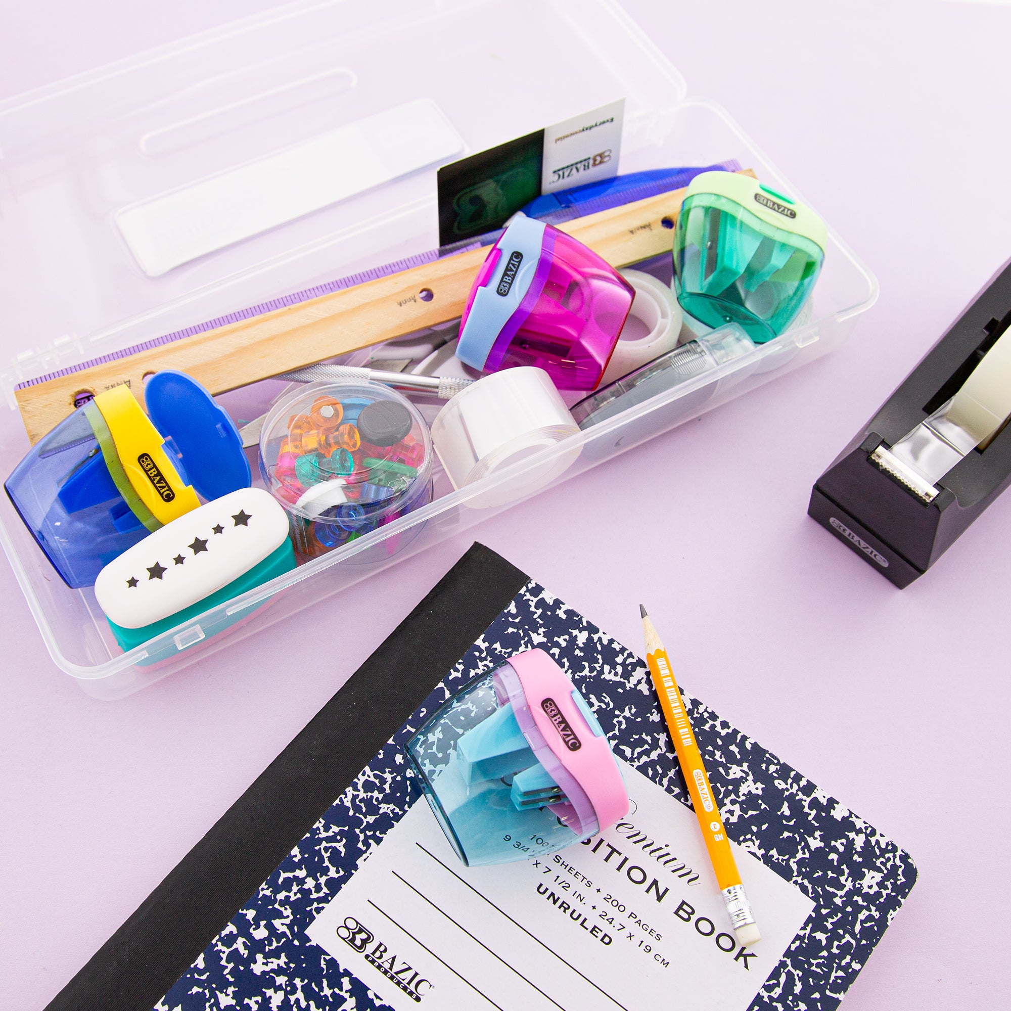 Triple Hole Pencil Sharpener w/ Receptacle, Standard Jumbo