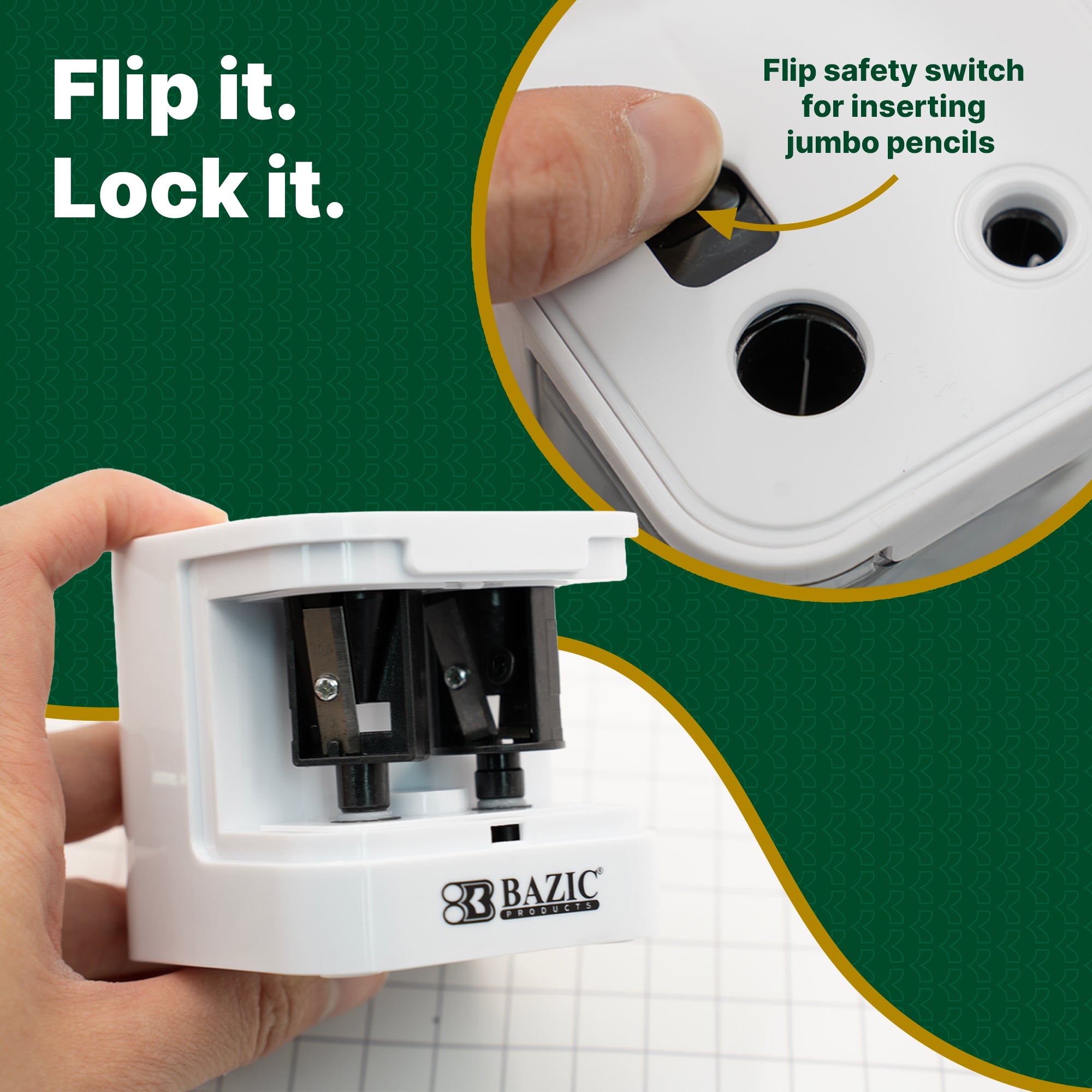 Battery Powered Dual-Hole Pencil Sharpeners, 1 Count