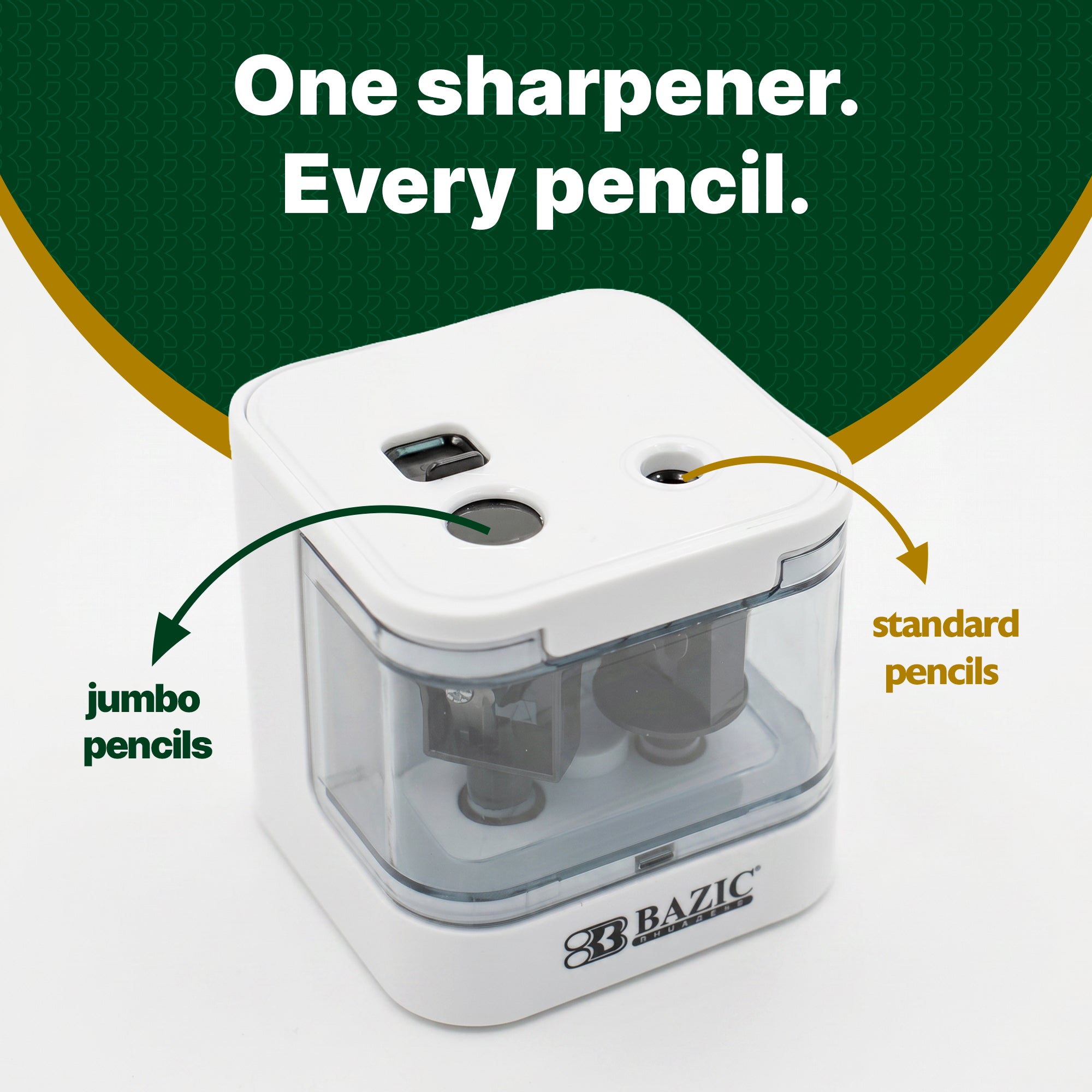 Battery Powered Dual-Hole Pencil Sharpeners, 1 Count