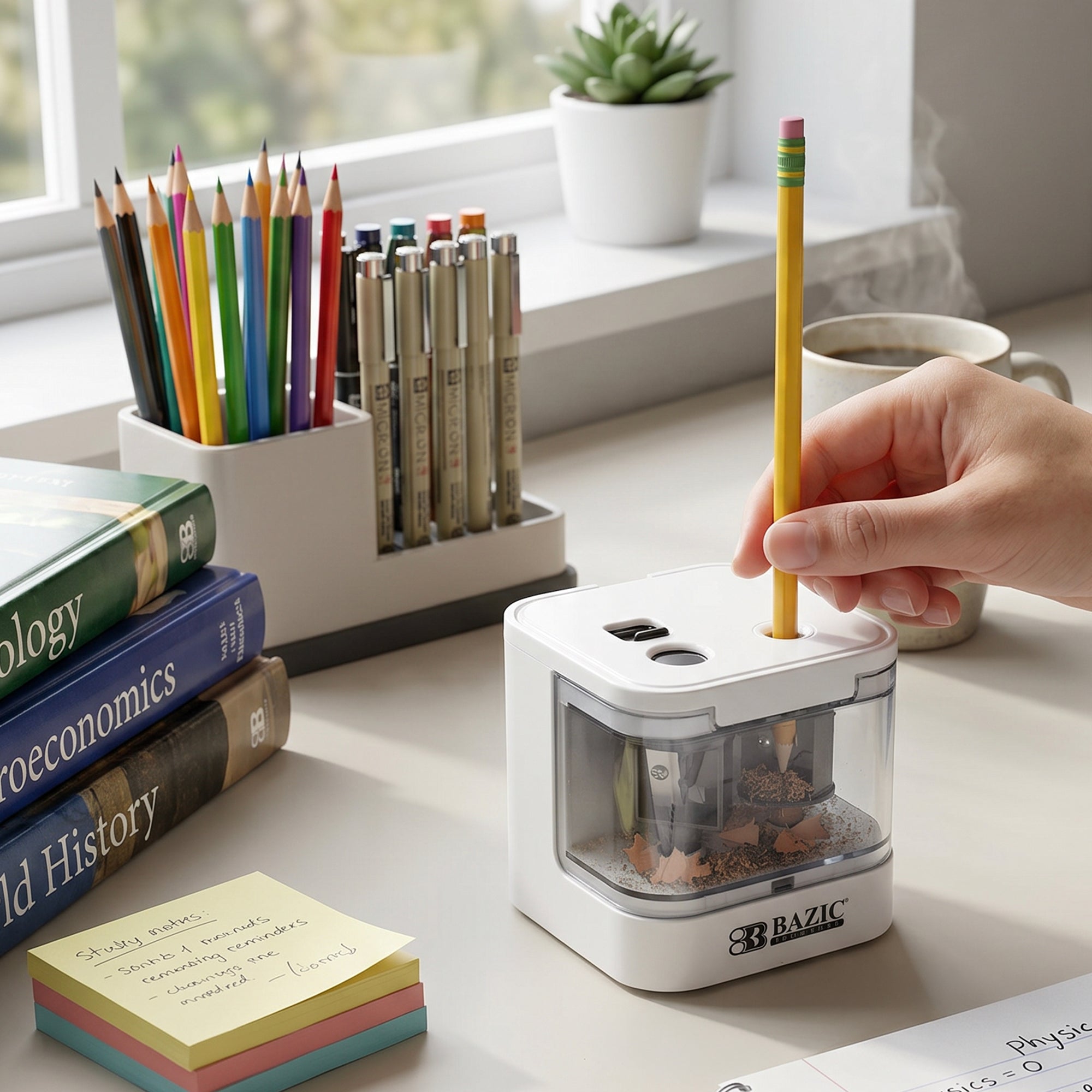 Battery Powered Dual-Hole Pencil Sharpeners, 1 Count