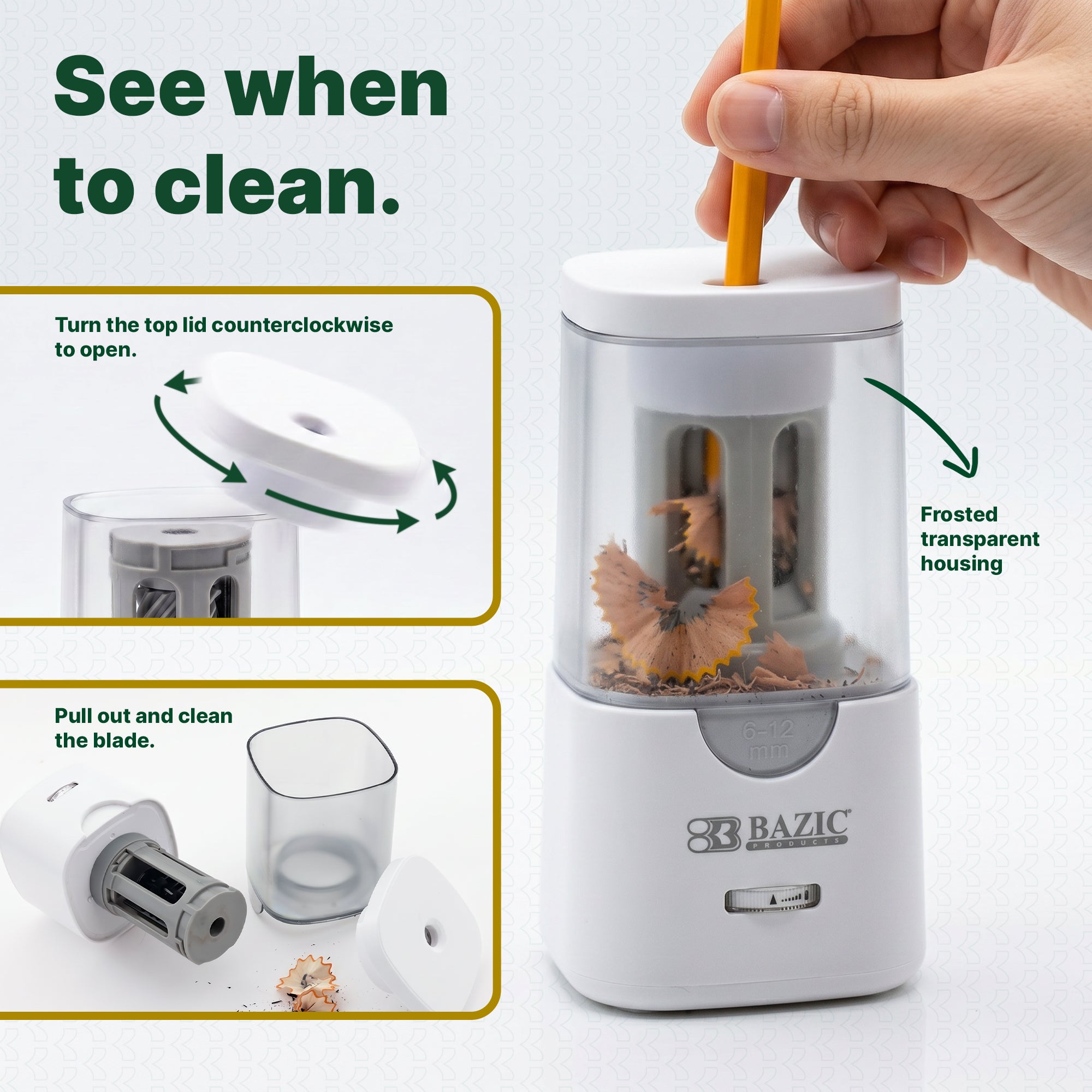 Electric Pencil Sharpener, Standard and Jumbo, 1 Count