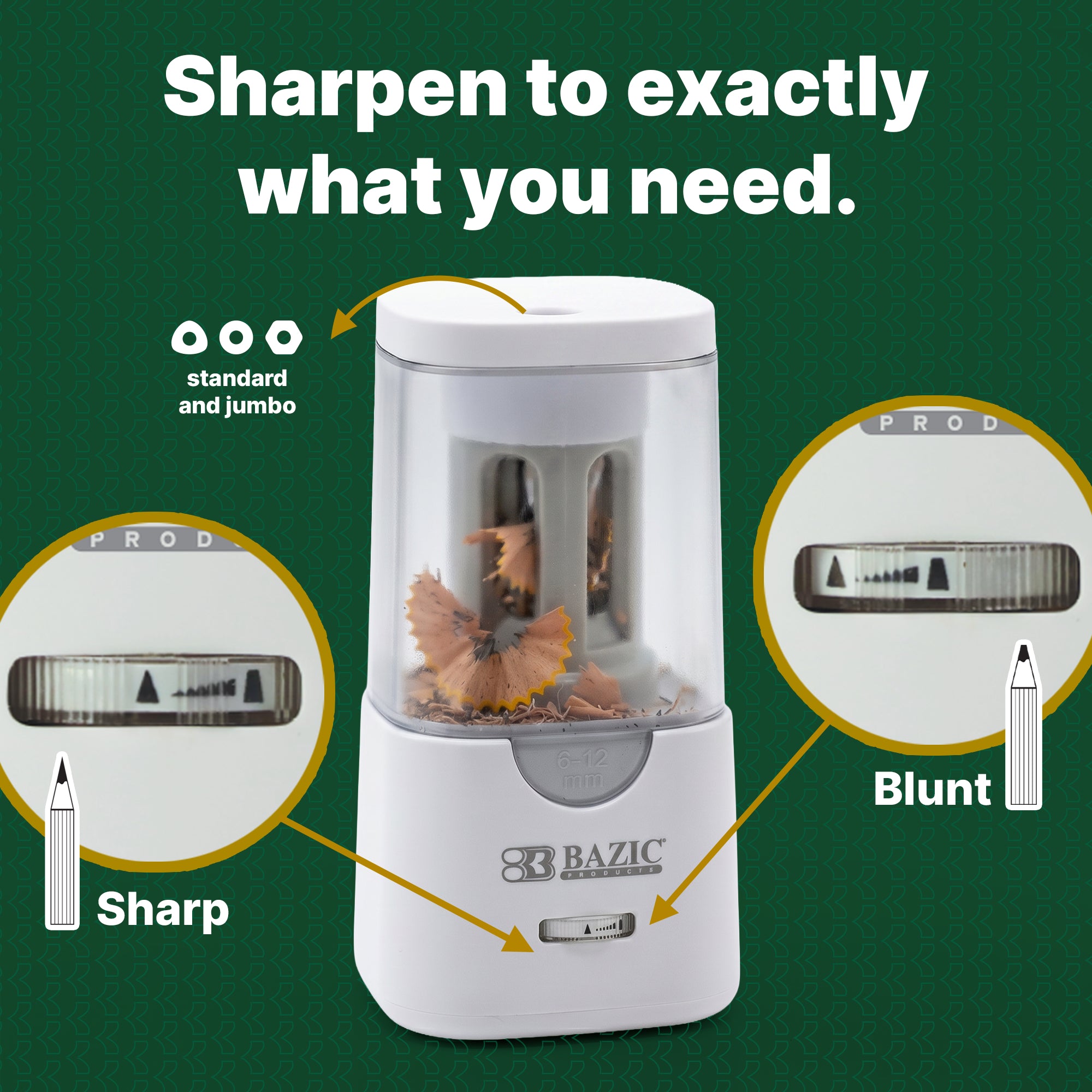 Electric Pencil Sharpener, Standard and Jumbo, 1 Count