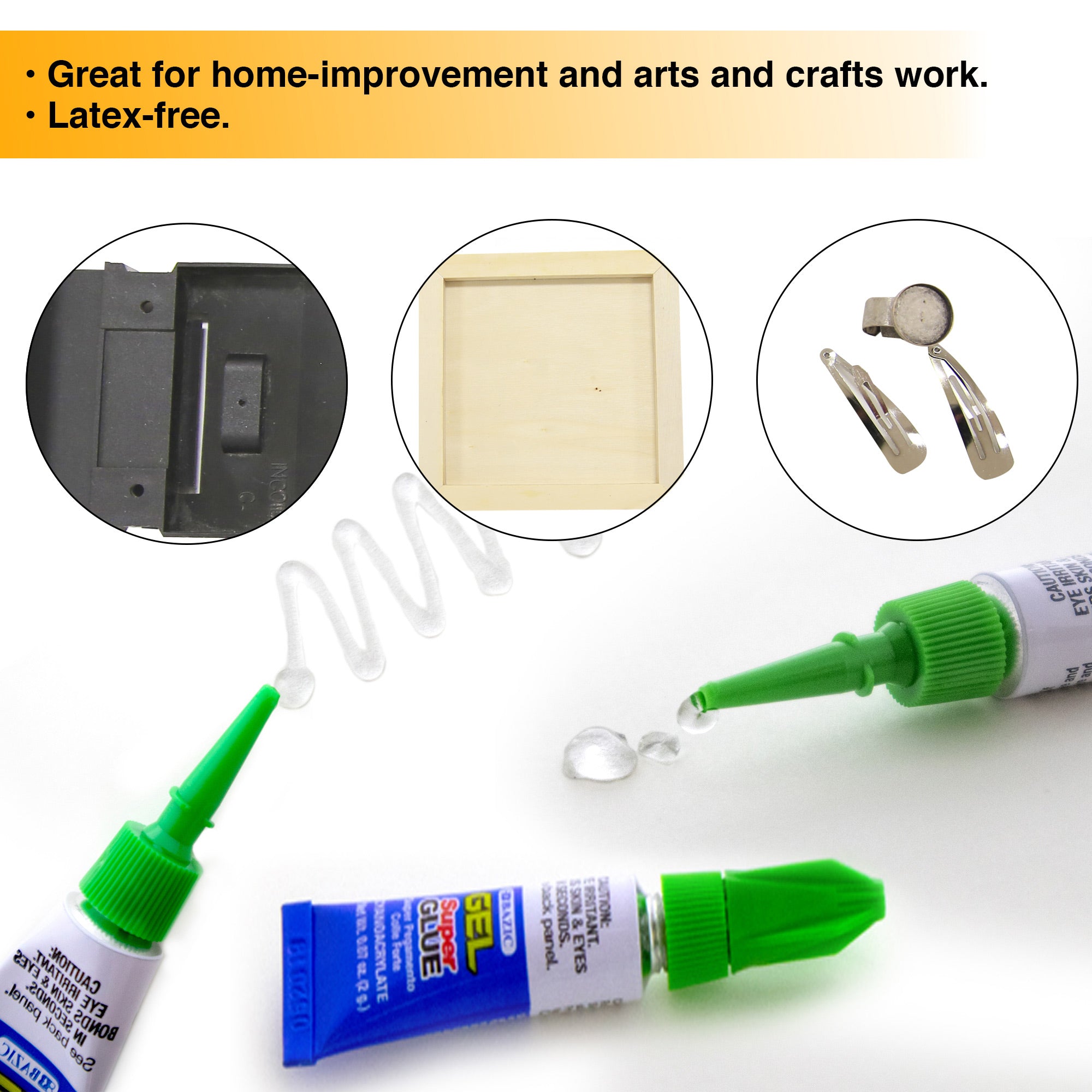 Super Glue Gel, 0.07 oz, 3 Count, for Repairs Crafts Bonding