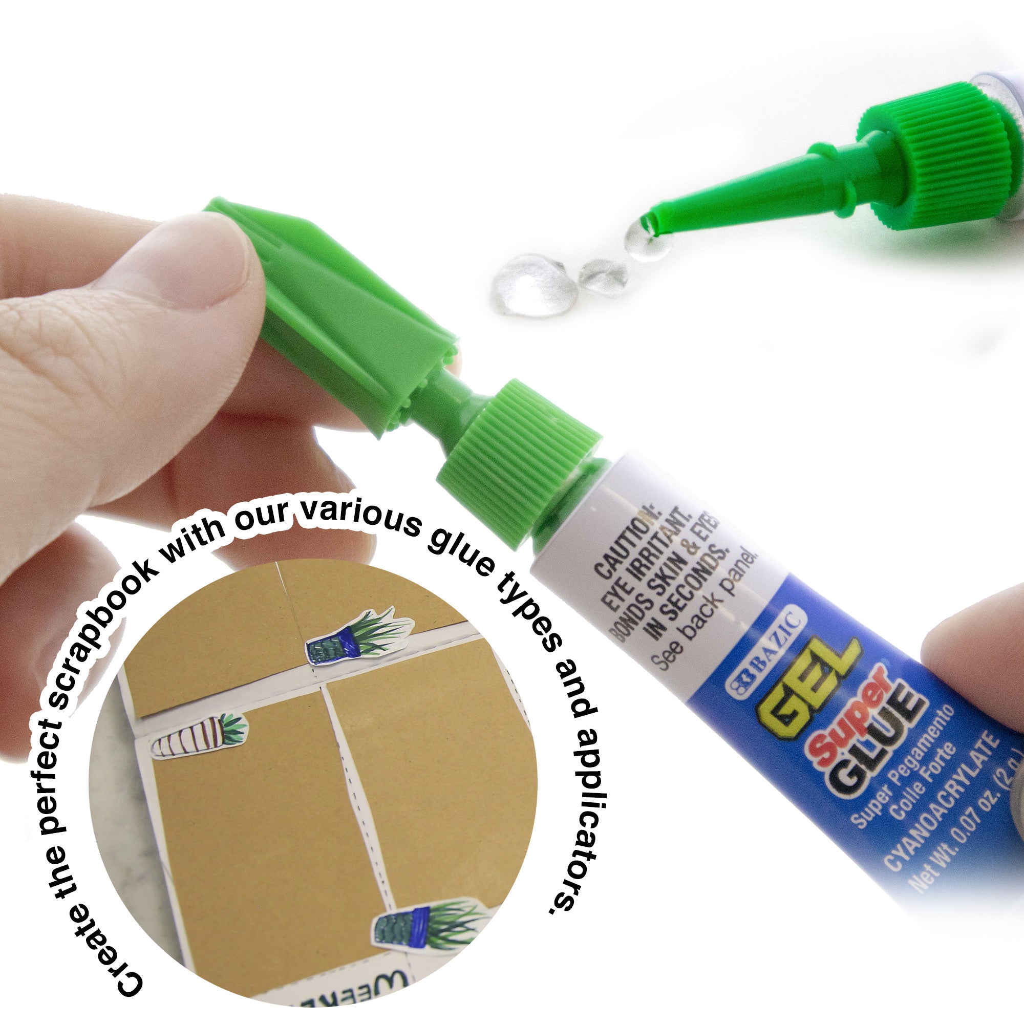 Super Glue Gel, 0.07 oz, 3 Count, for Repairs Crafts Bonding