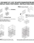 20" X 30" 10-Slots Foam Board Display Rack