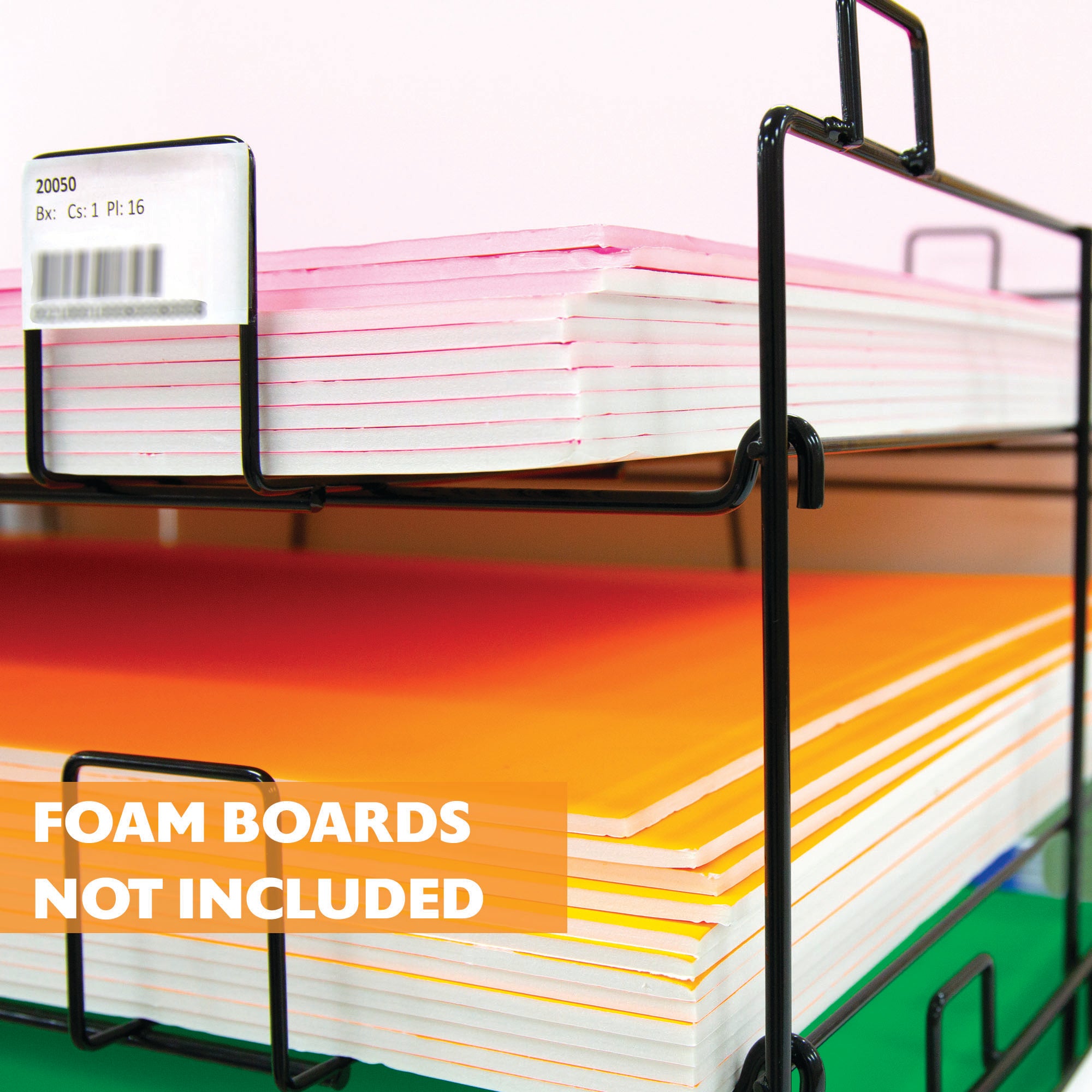 Art Storage Rack, 10 Slots, Metal, Foam Boards Not Included