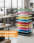 20" X 30" 10-Slots Foam Board Display Rack