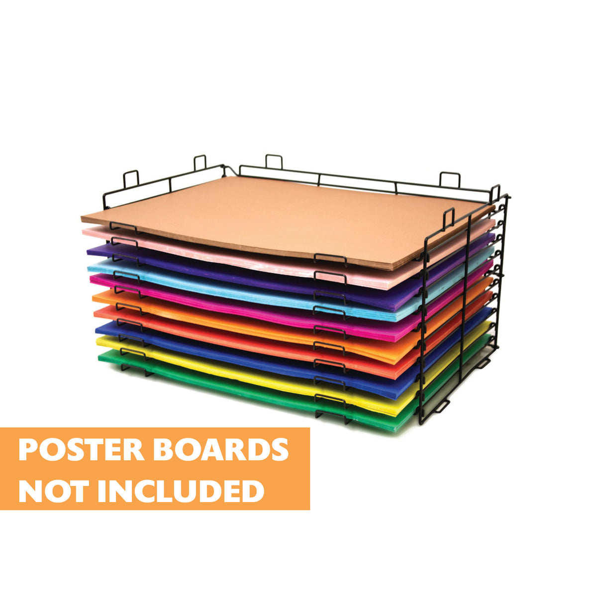BAZIC 10-Slot Poster Board Display Rack, 22 x 28 in