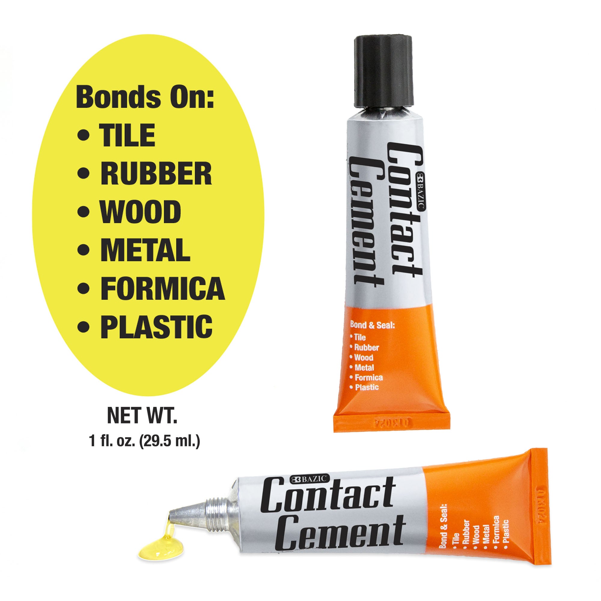 Contact Cement, 1 fl oz, for Tile Rubber Wood