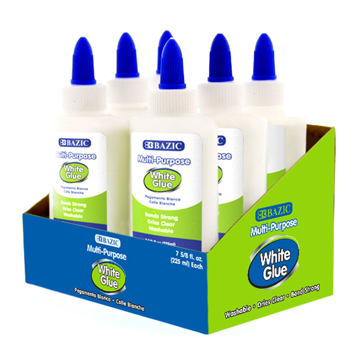 BAZIC Jumbo Washable Multi-Purpose White Glue, 7.6 fl oz