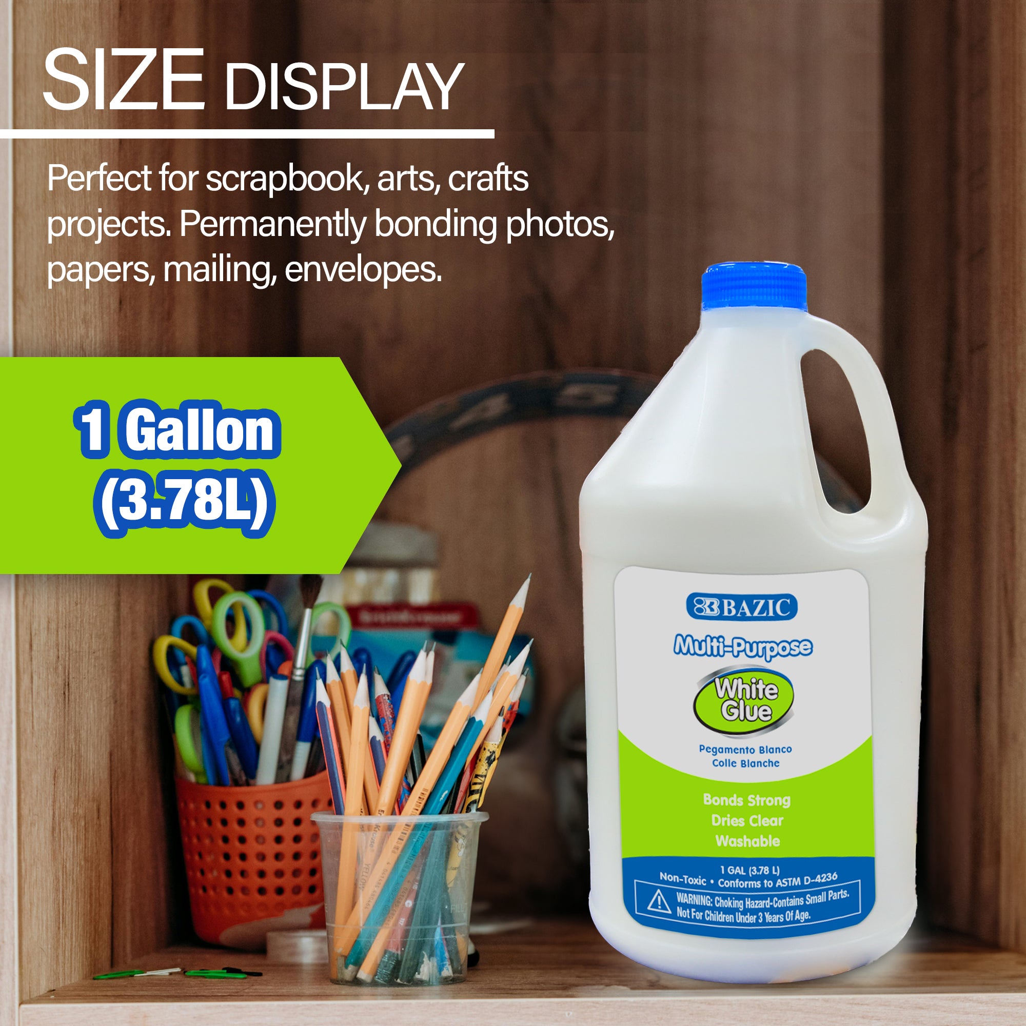 White Glue, 1 Gallon, for School Crafts Slime