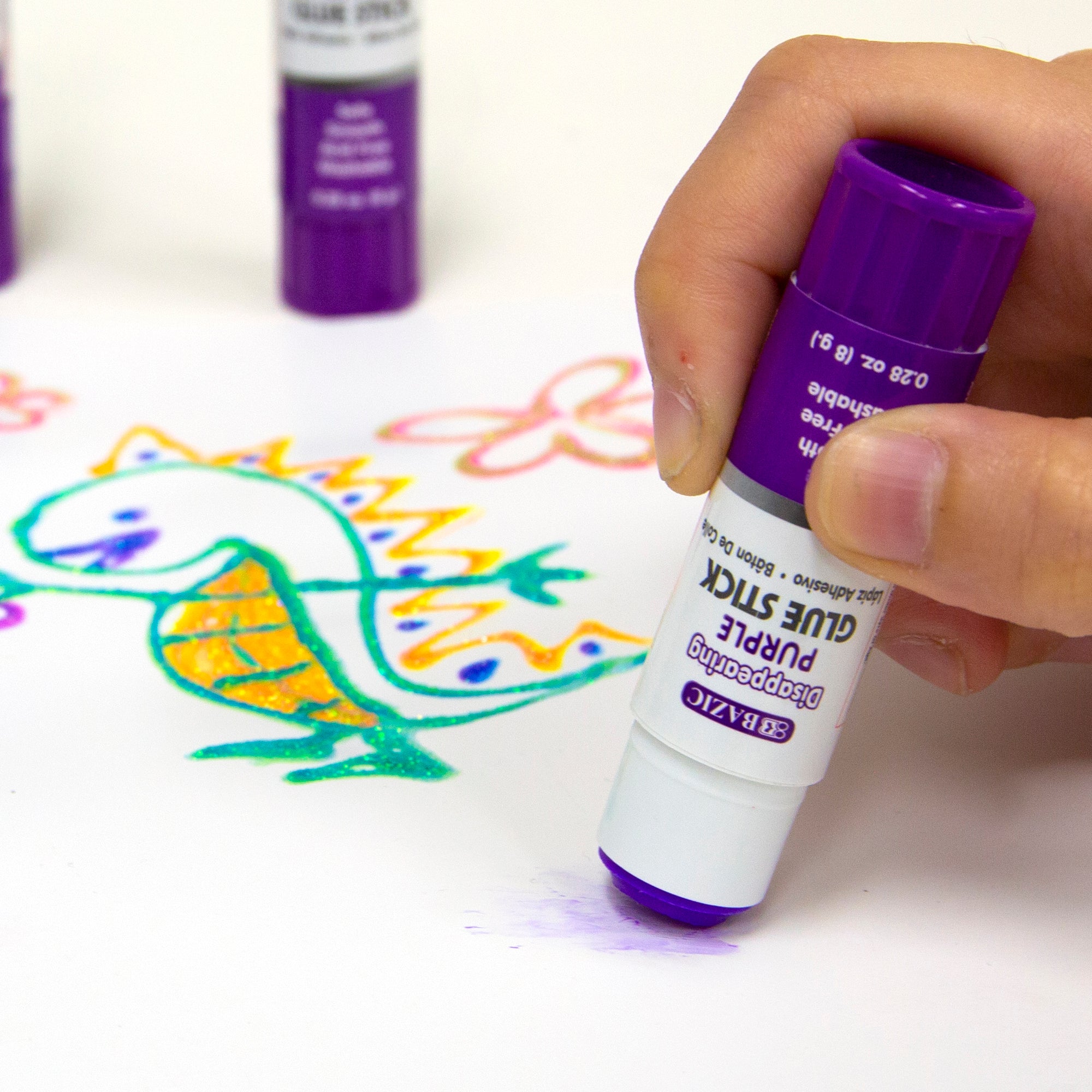 Washable Disappearing Purple Glue Sticks, 0.28 oz, 4 Count