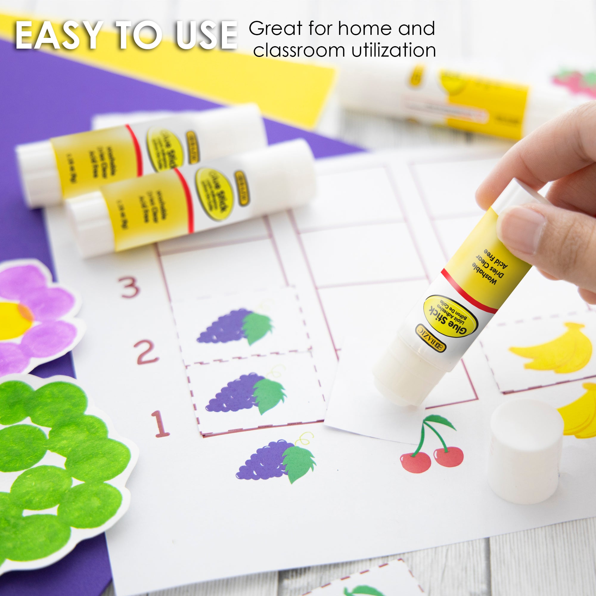 Glue Sticks, 4 Count, 0.28 oz, Acid-Free, Washable