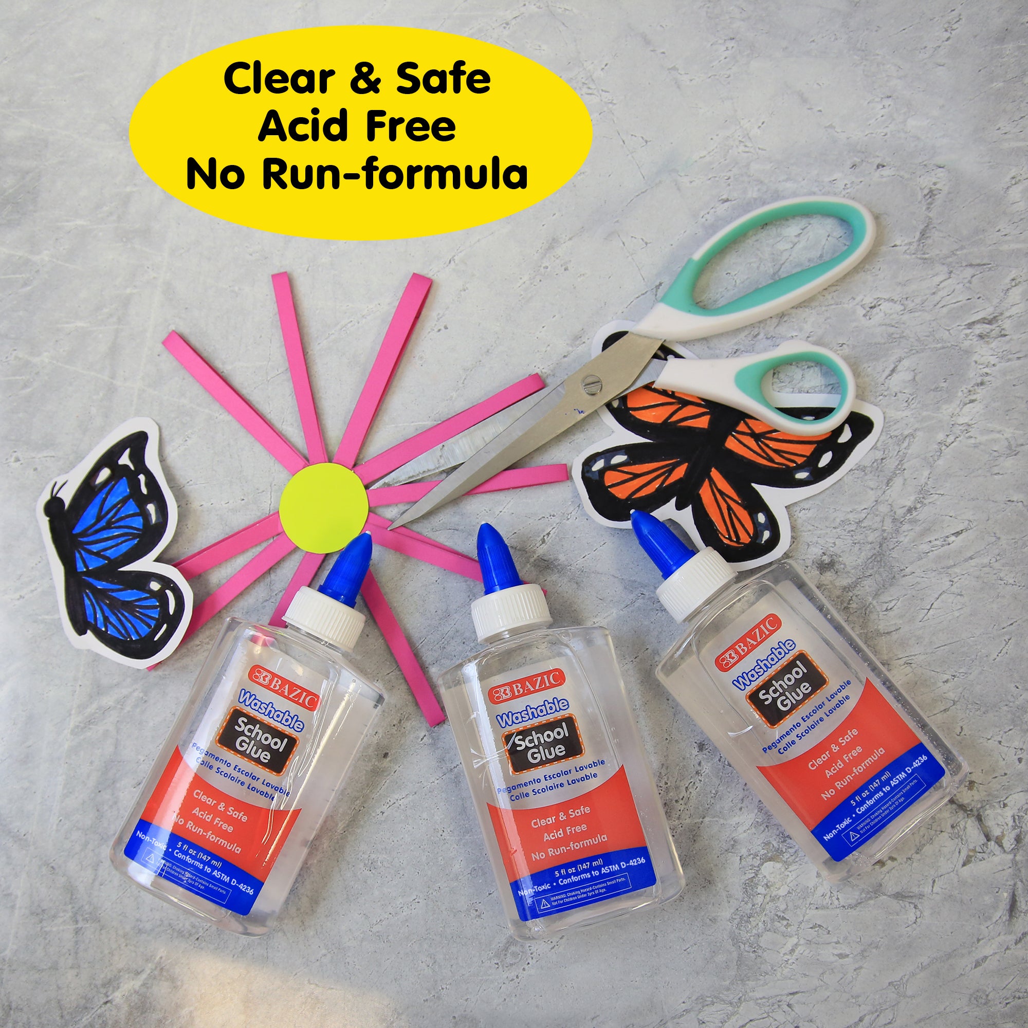 Sodak 500ml Non Toxic School Liquid White Glue Clear Glue for