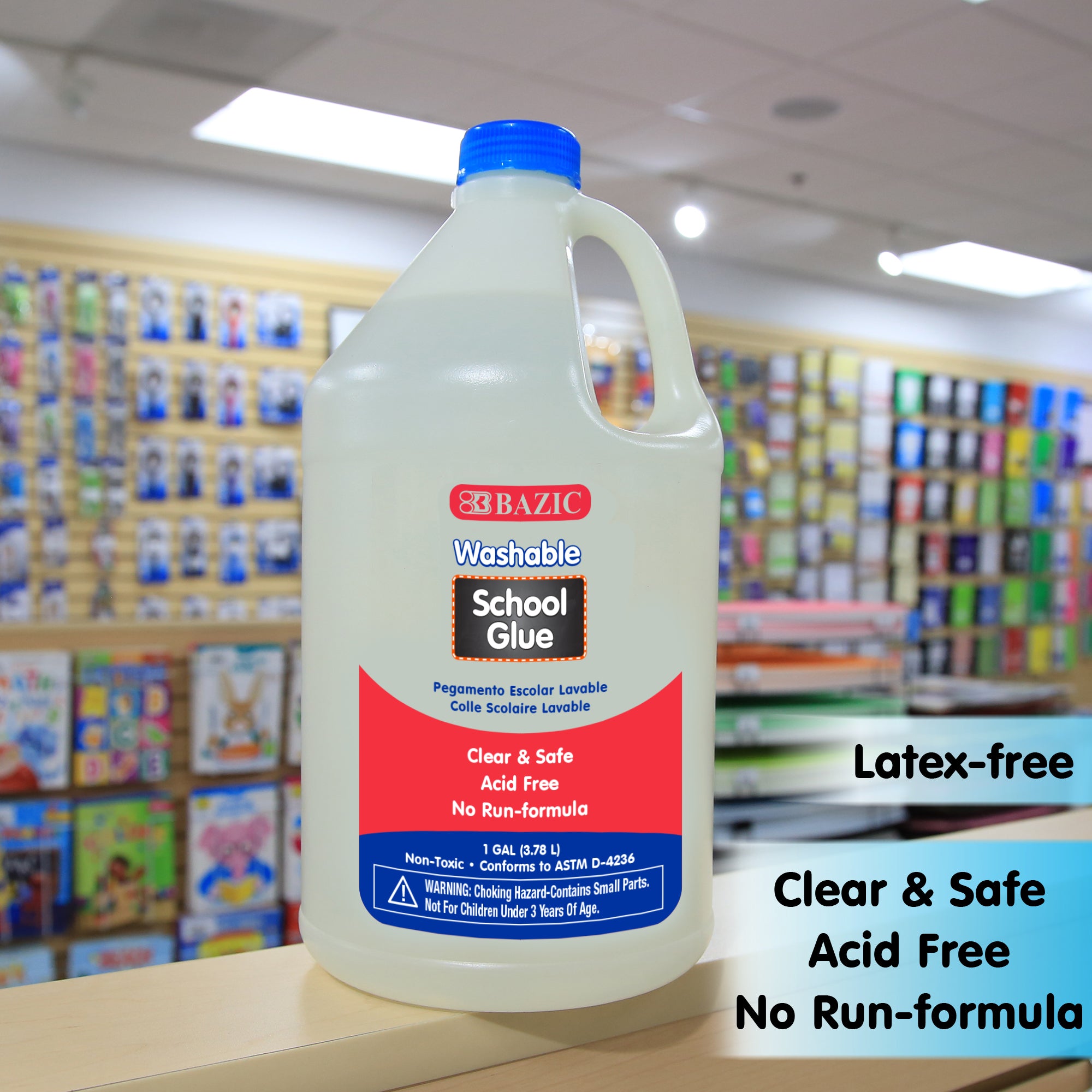 Washable Clear School Glue, 1 Gallon