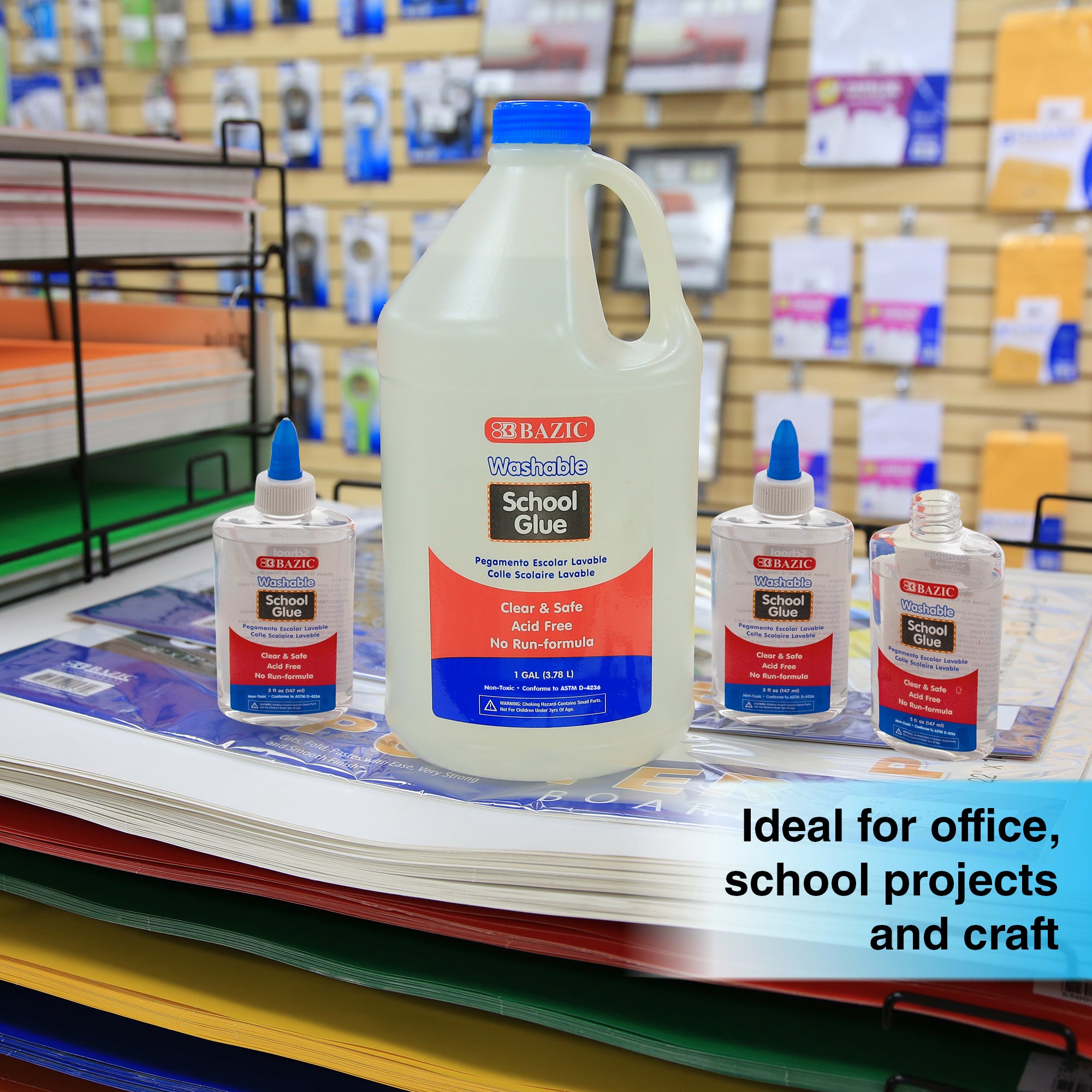 Washable Clear School Glue, 1 Gallon